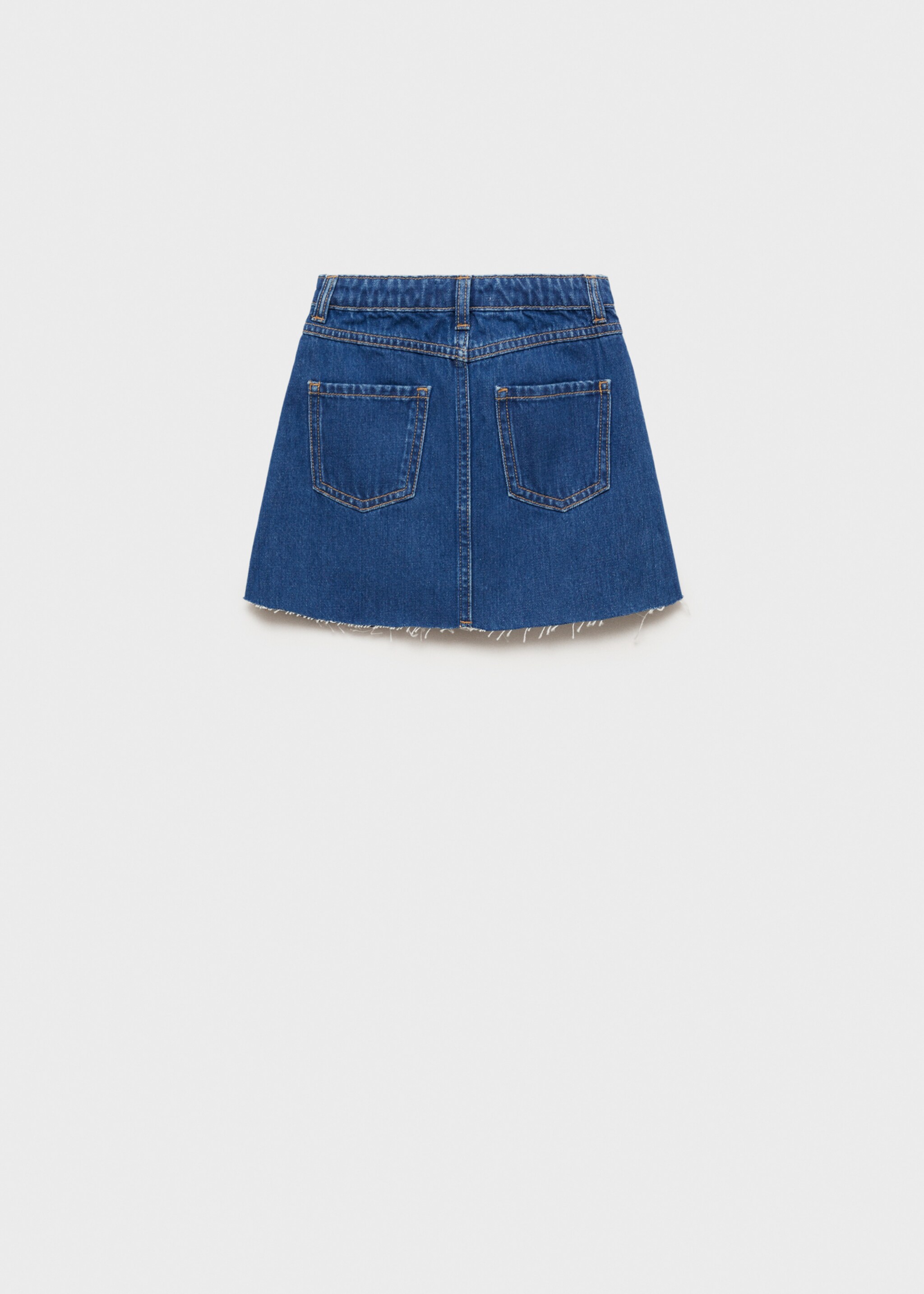 Jeans-Faltenrock - Rückseite des Artikels, Dunkelblau. Ref: 77093273-00.