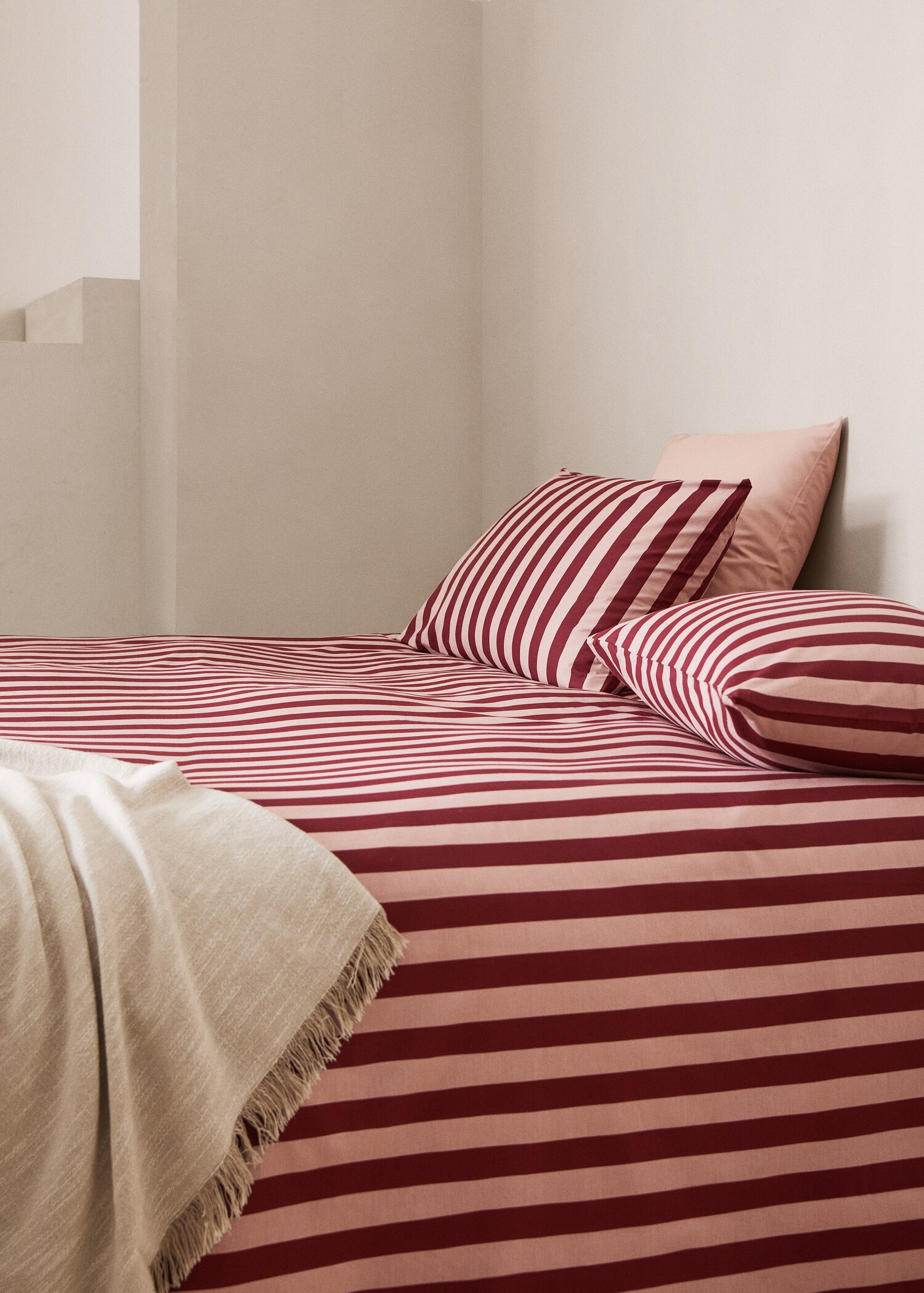 Percale cotton Kodak-striped duvet cover for 90cm bed - Details of the article 7