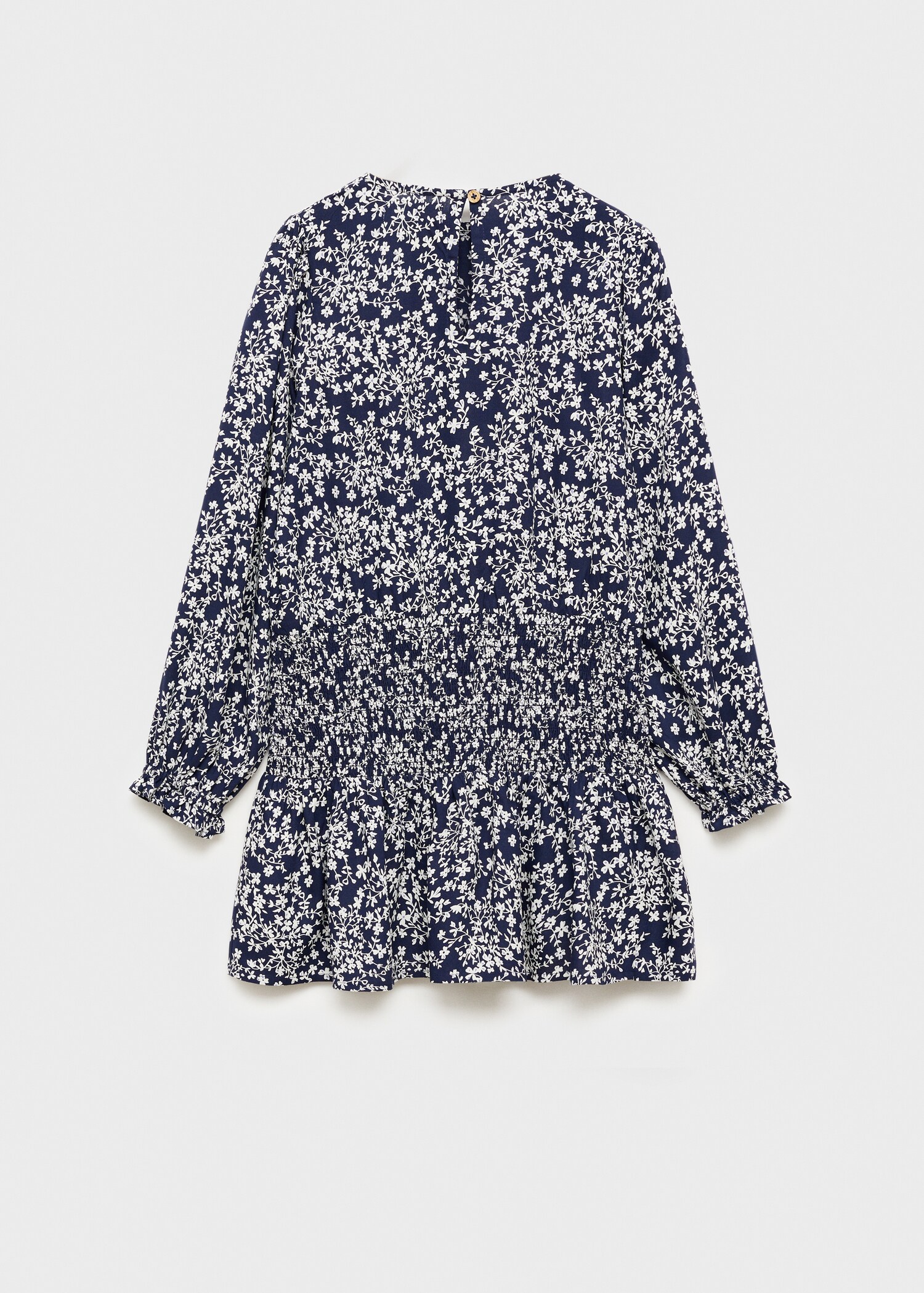 Kleid mit Blumendruck - Rückseite des Artikels