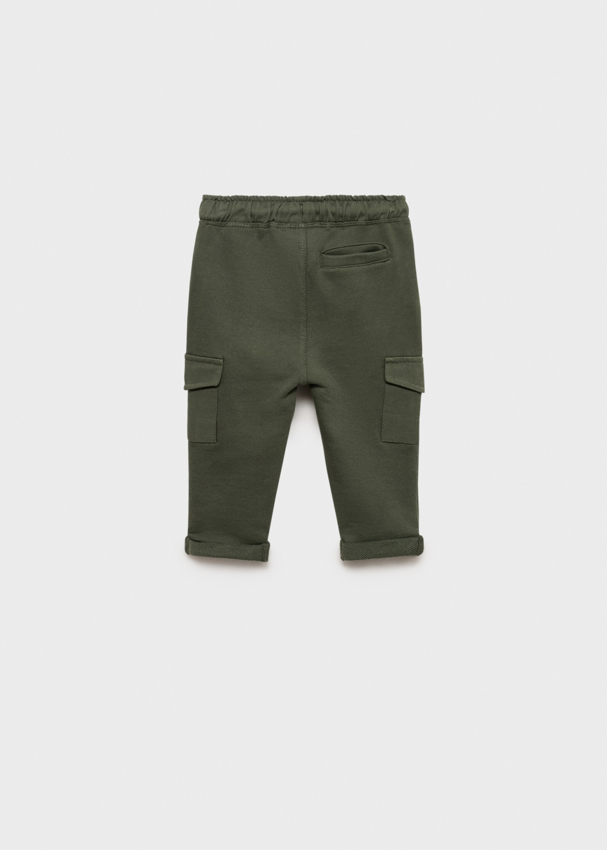 Cotton jogger cargo trousers - Reverse of the article, Khaki. Ref: 77093285-00.