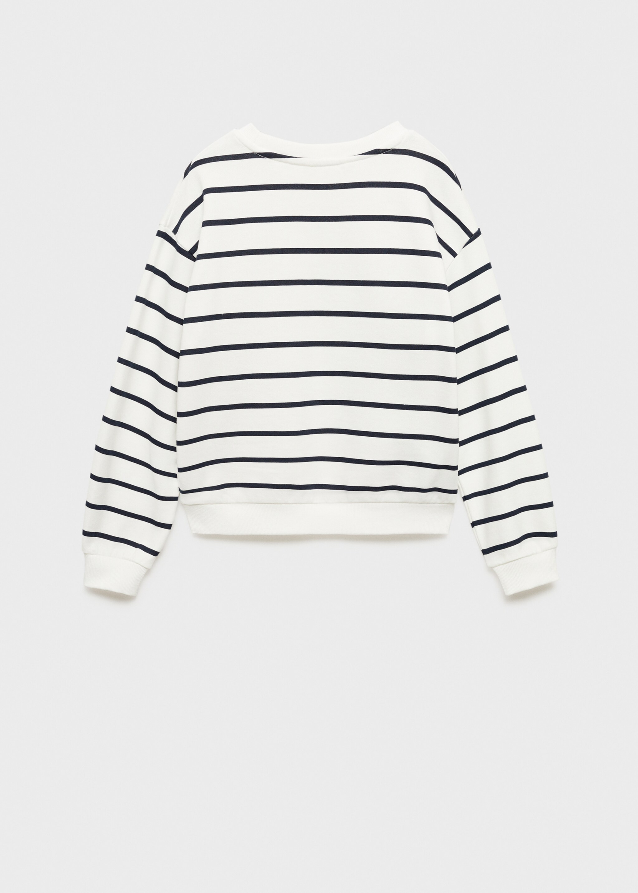 Message striped sweatshirt - Reverse of the article