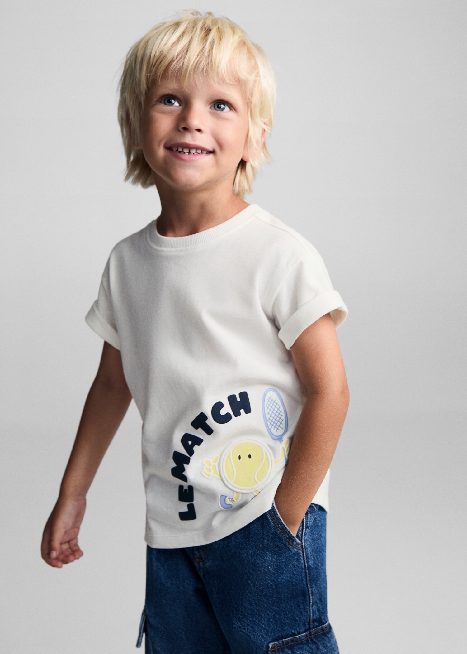 Printed cotton-blend t-shirt - Medium plane