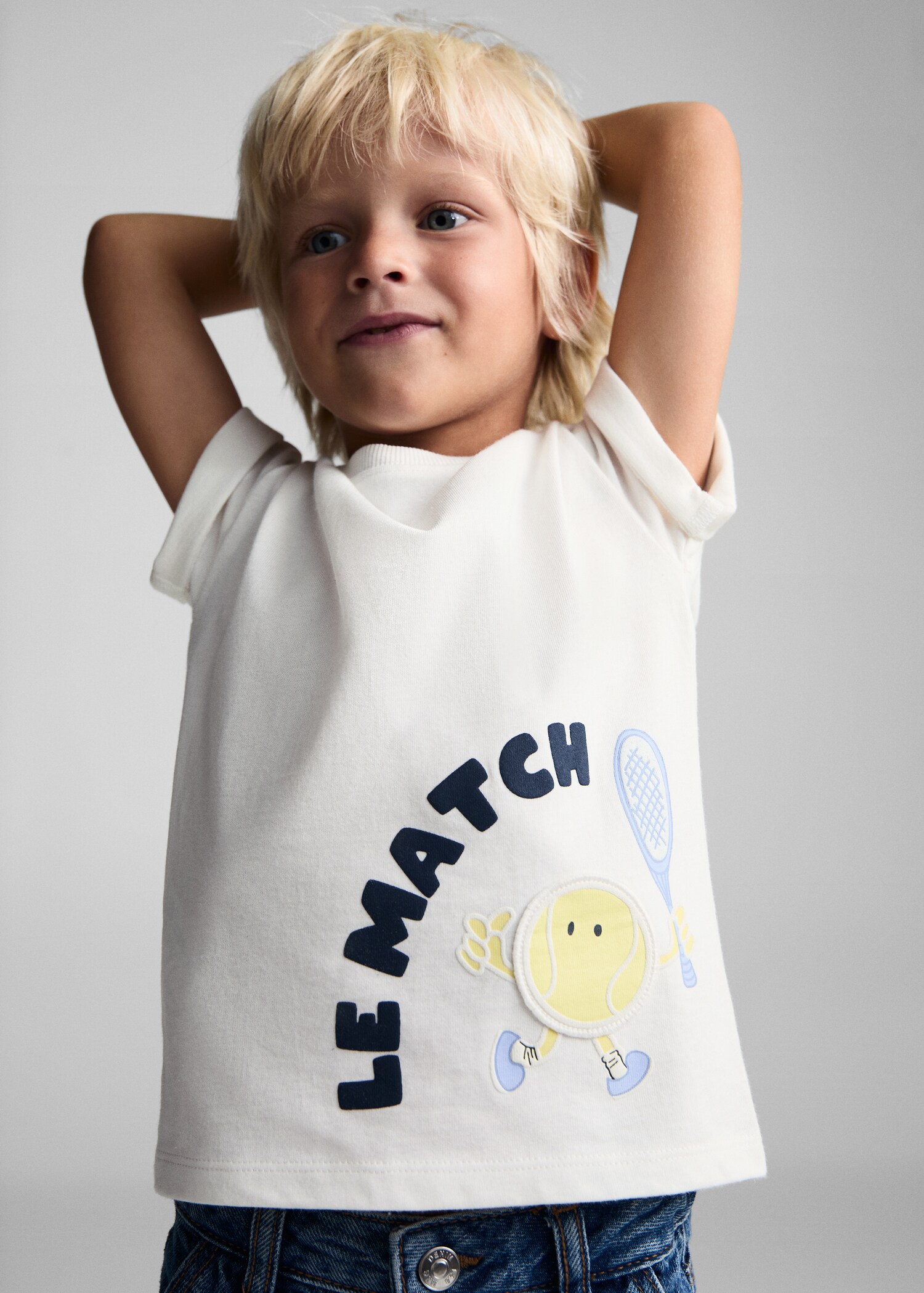 Printed cotton-blend t-shirt - Details of the article 1