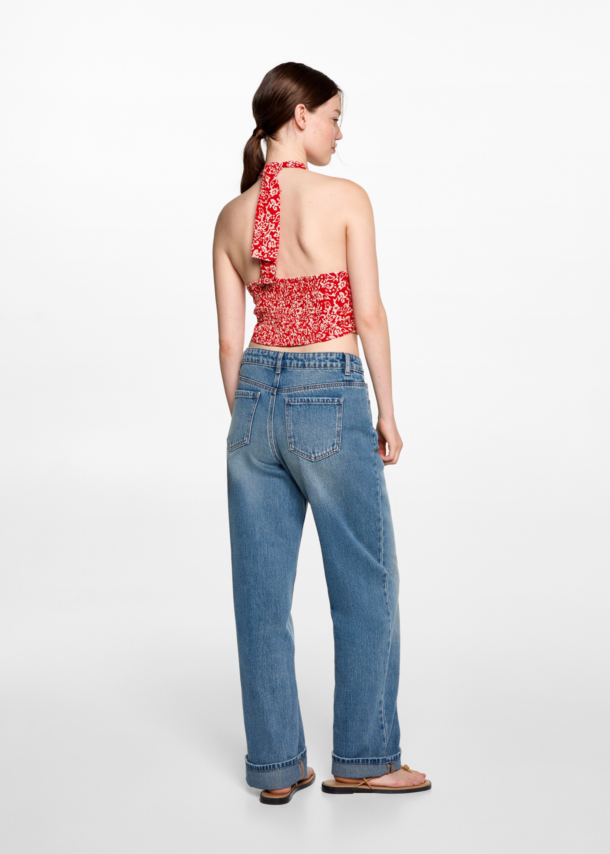 Printed top with knot - Reverse of the article