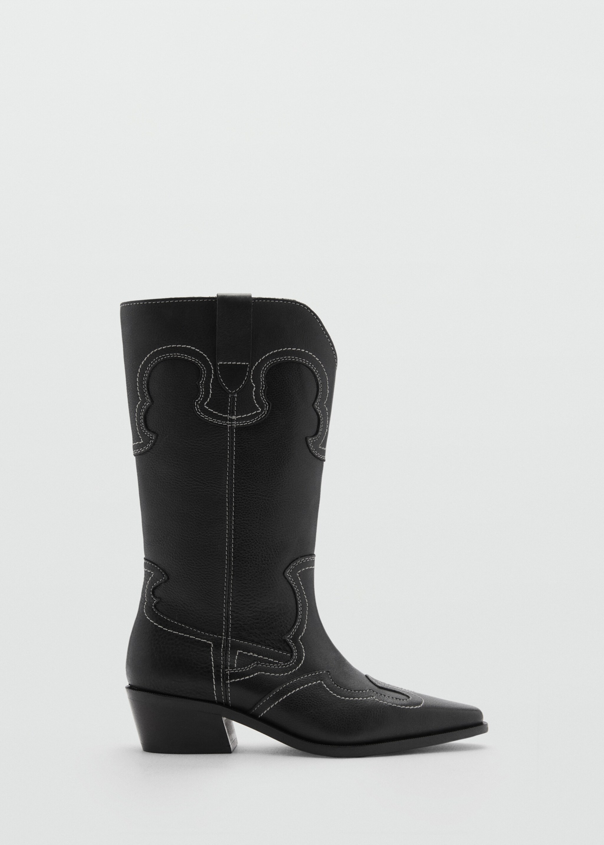 Cowboy leather boots - Article without model, Black. Ref: 77093665-00.