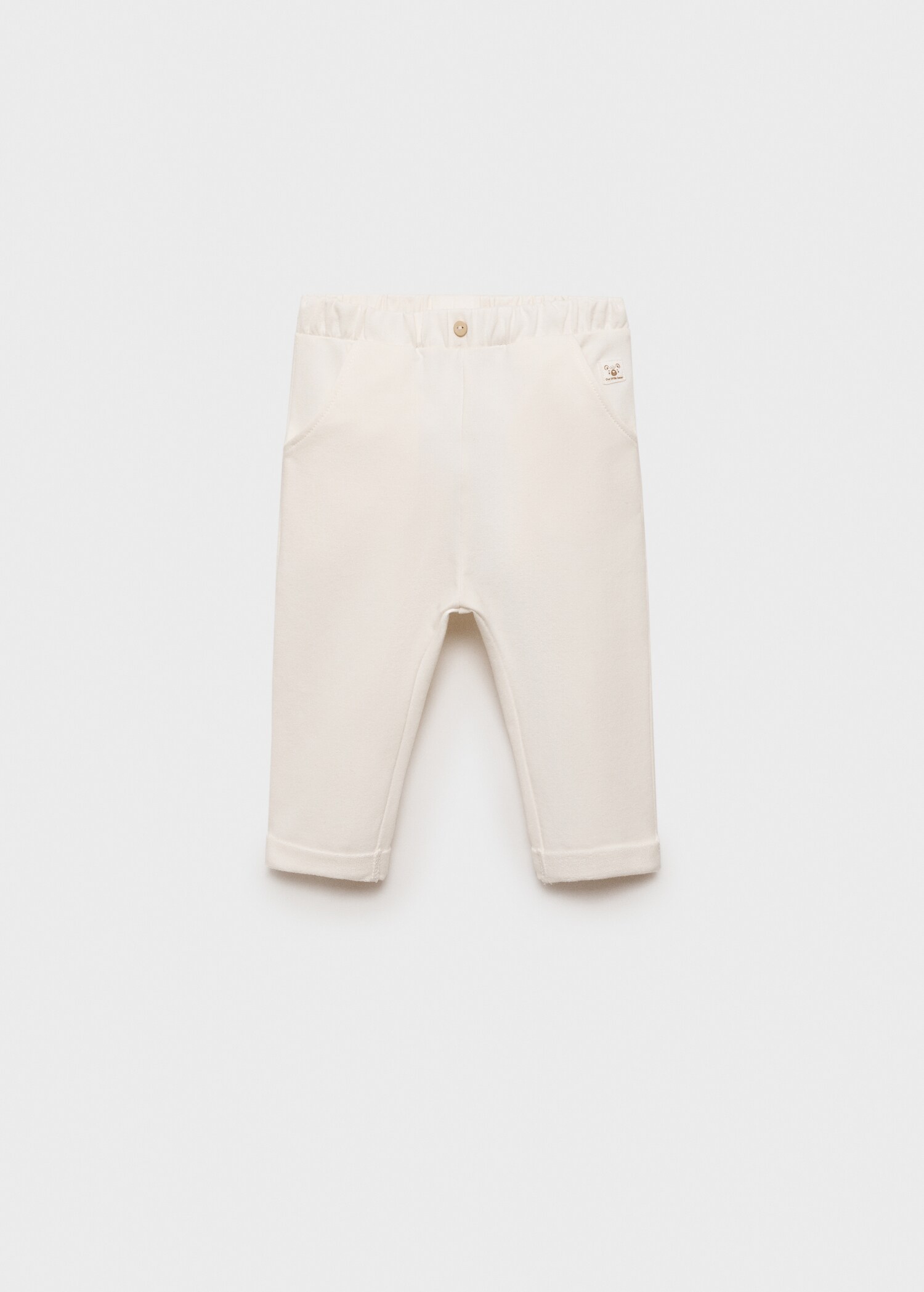 Elastic waist cotton trousers - Article without model