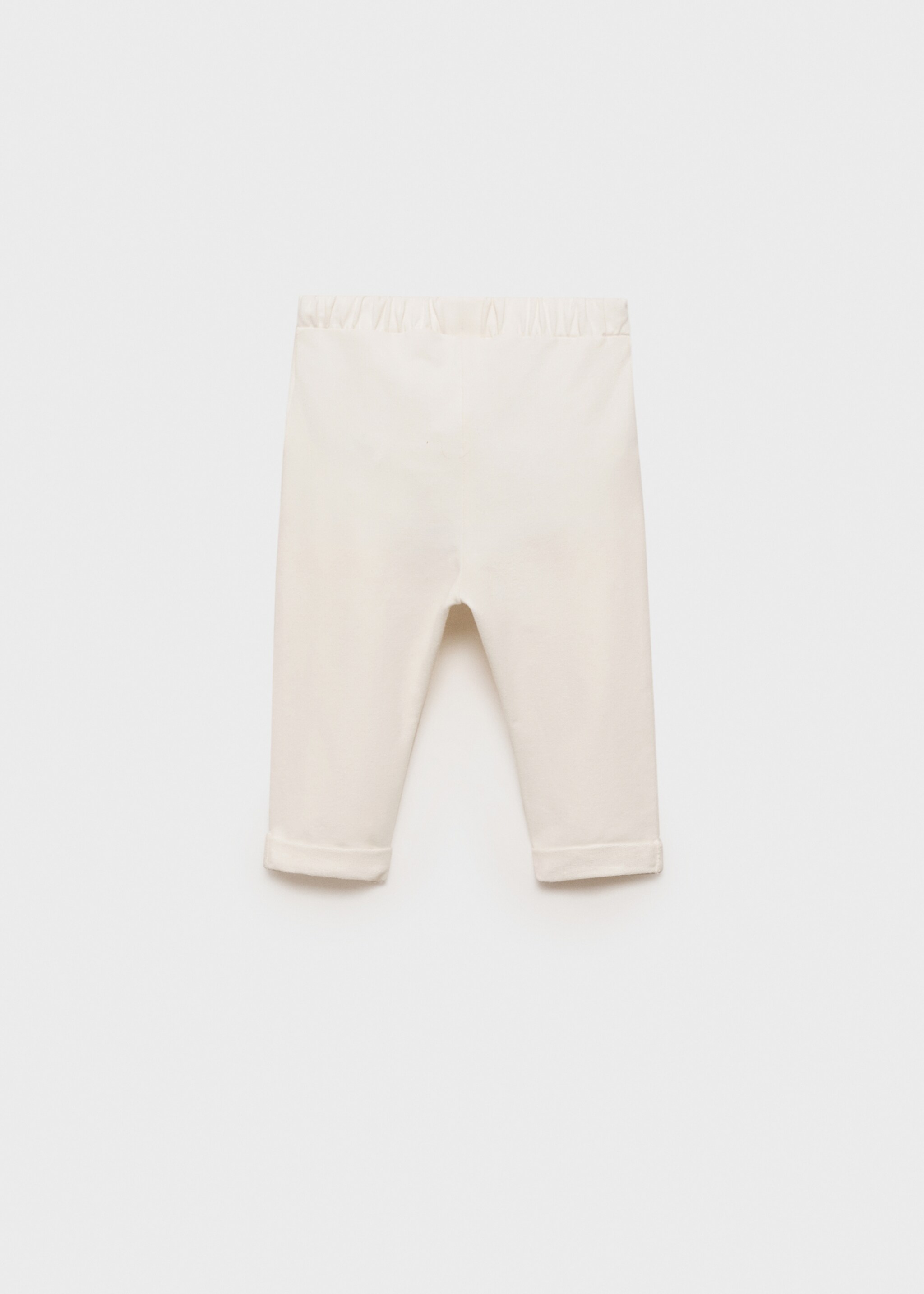 Elastic waist cotton trousers - Reverse of the article, Off White. Ref: 77093667-00.