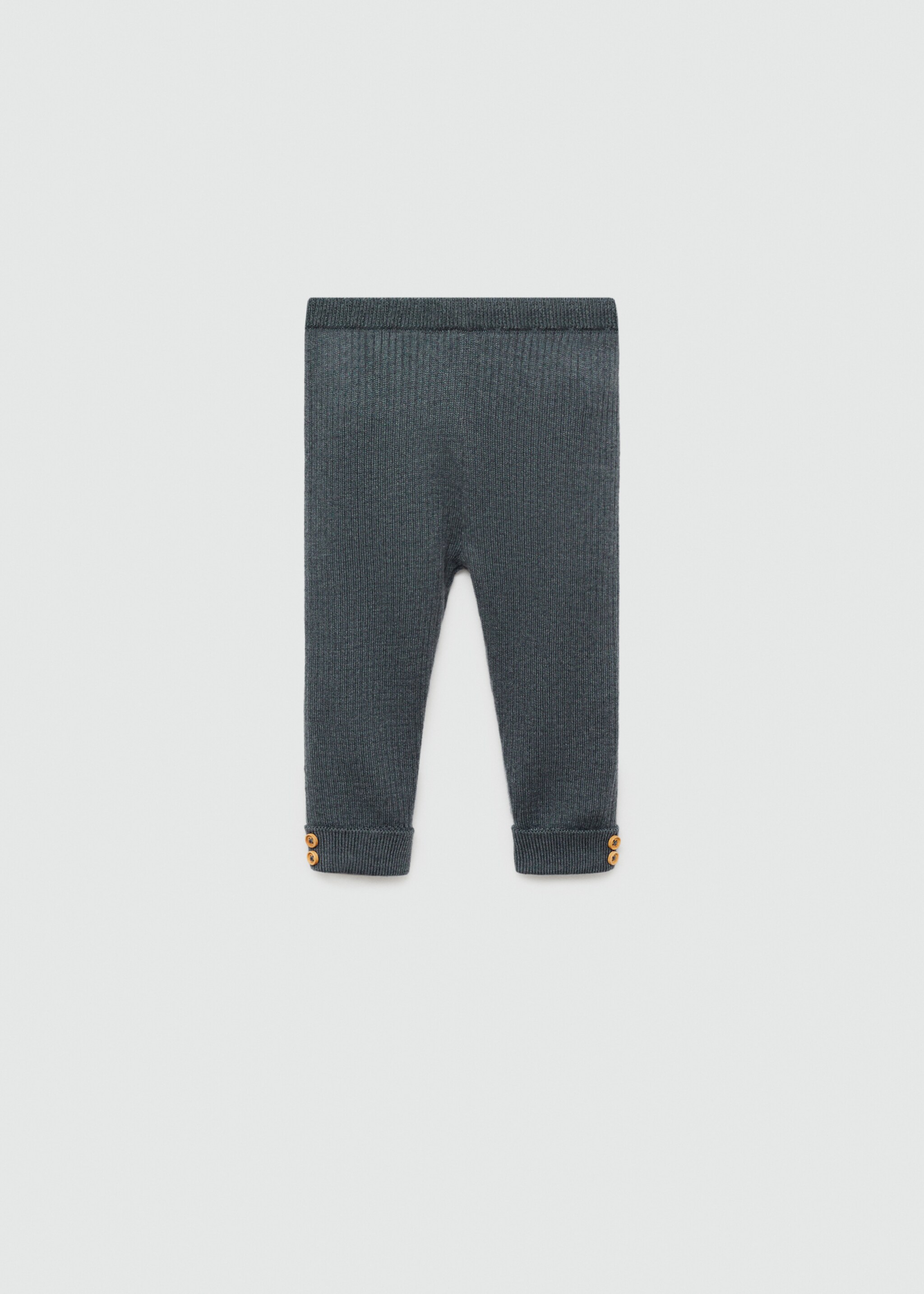 Geribde katoenen legging - Artikel zonder model, Petrol blauw. Ref: 77093670-00.