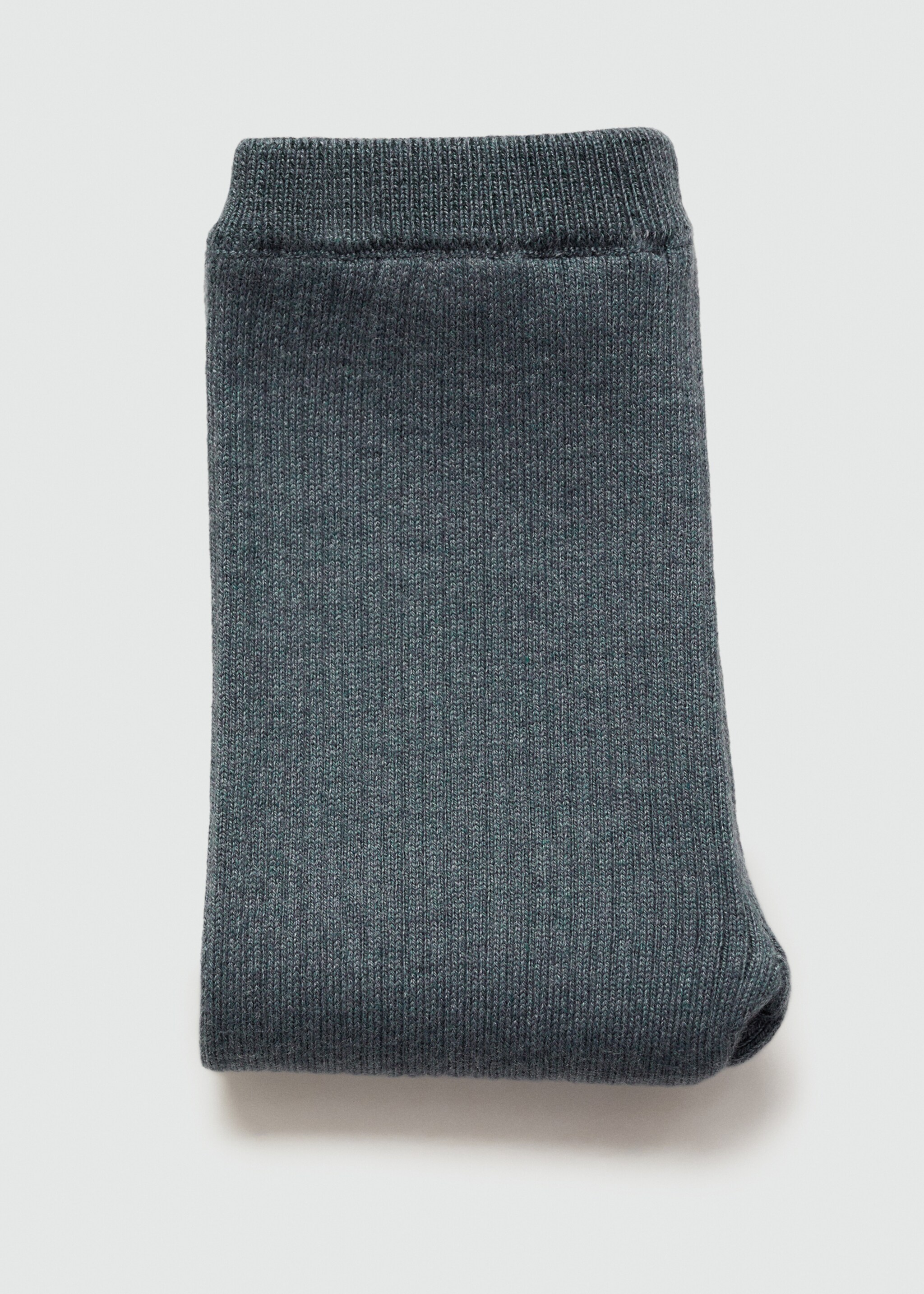 Geribde katoenen legging - Detail van het artikel 0, Petrol blauw. Ref: 77093670-00.