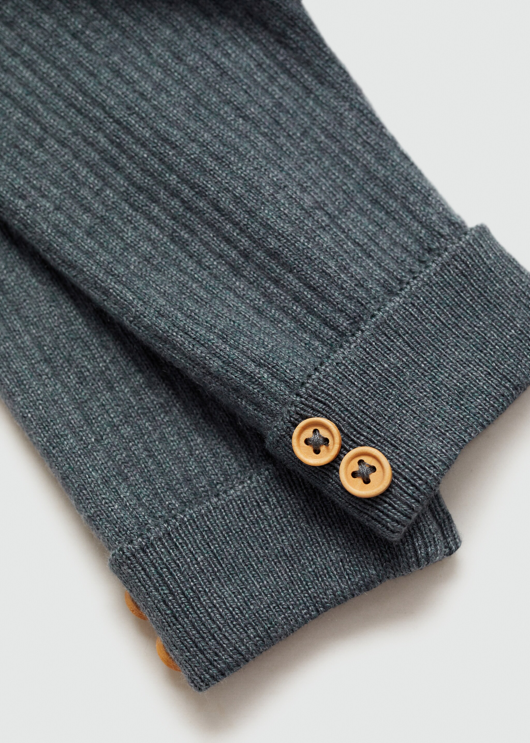 Geribde katoenen legging - Detail van het artikel 8, Petrol blauw. Ref: 77093670-00.