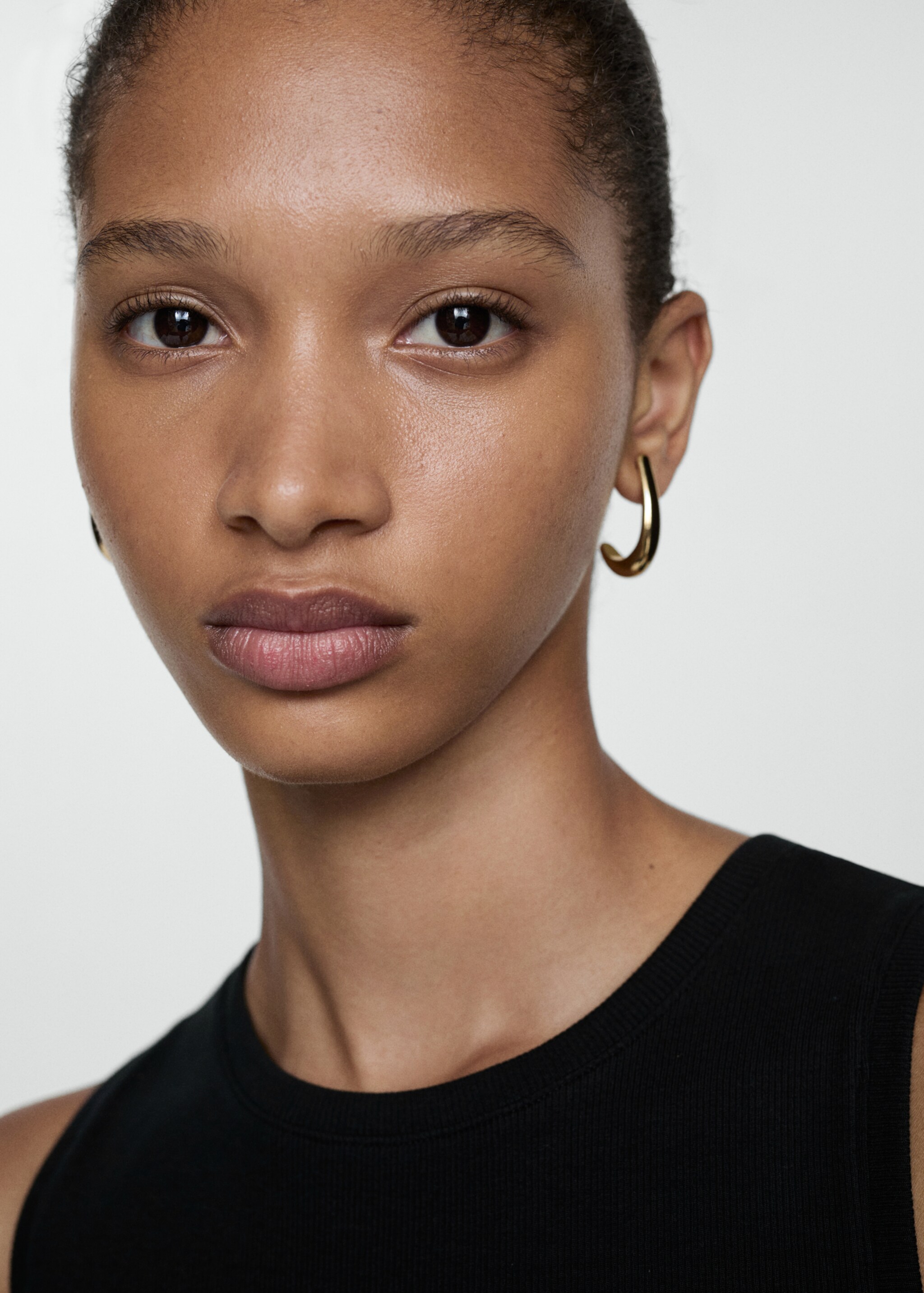 A-line dress - Details of the article 1, Black. Ref: 77093672-00.