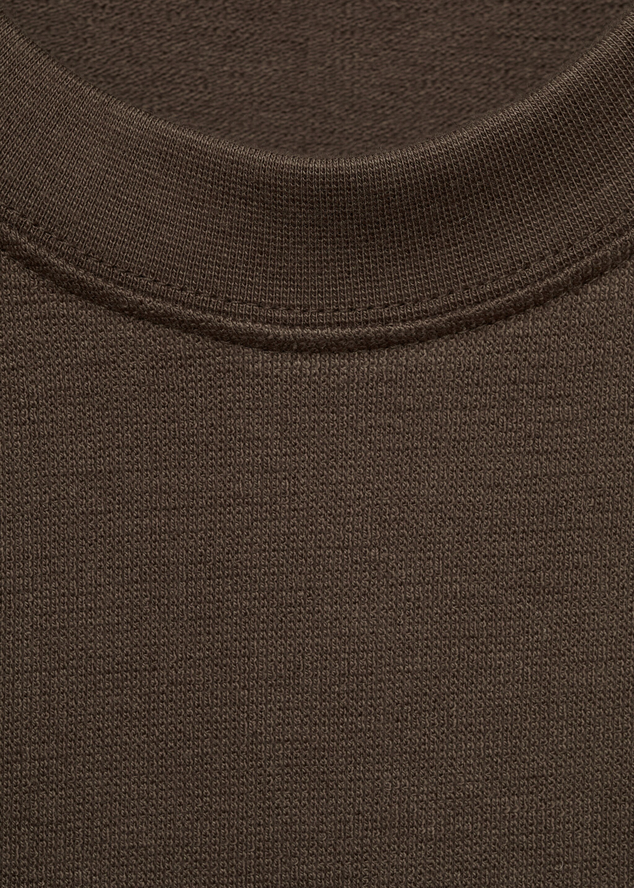 100% cotton relaxed-fit t-shirt - Details of the article 8, Khaki. Ref: 77093673-00.