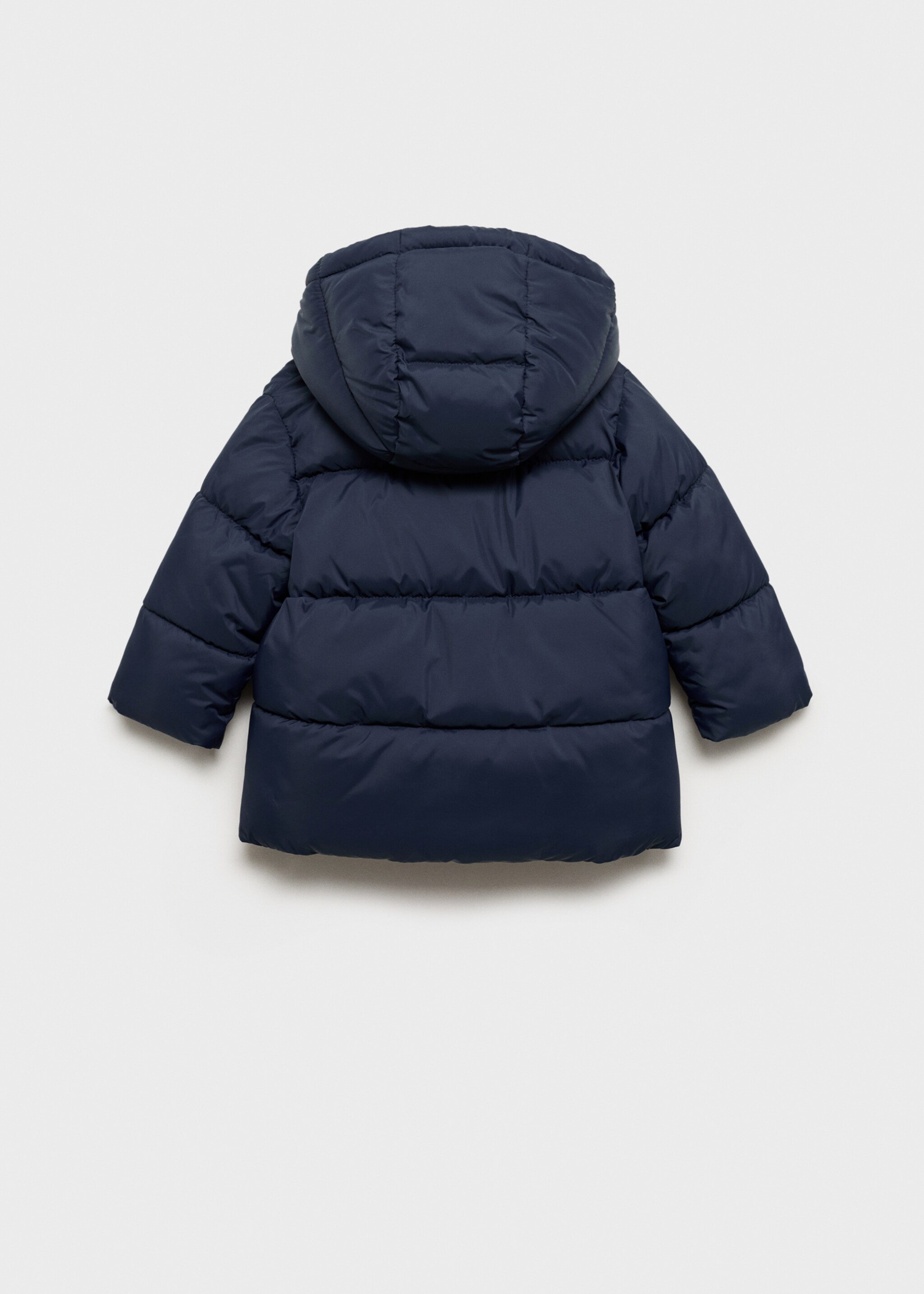 Hood quilted coat - Reverse of the article, Dark Navy. Ref: 77094009-00.
