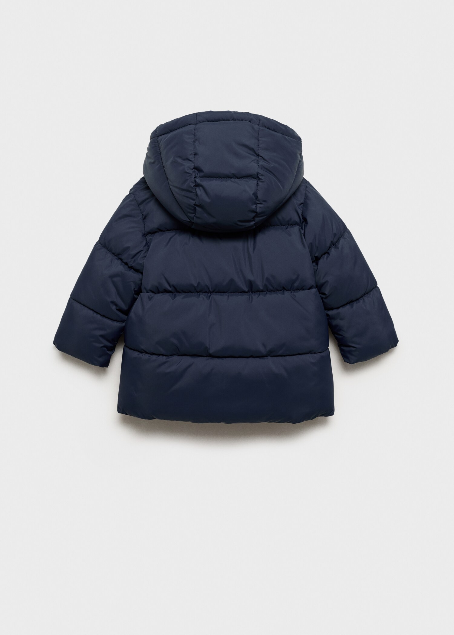 Hood quilted coat - Reverse of the article