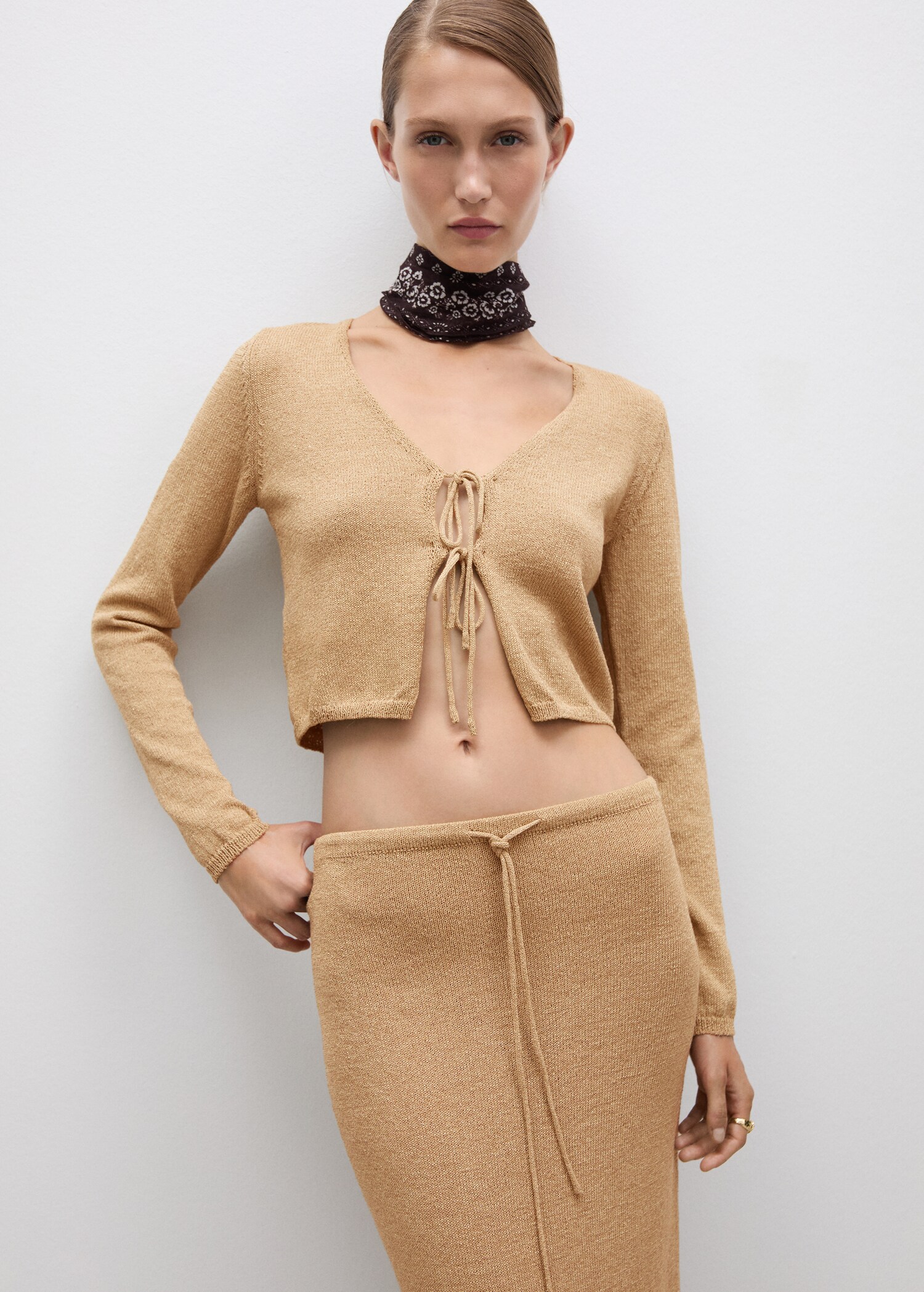 Long knitted skirt - Details of the article 1