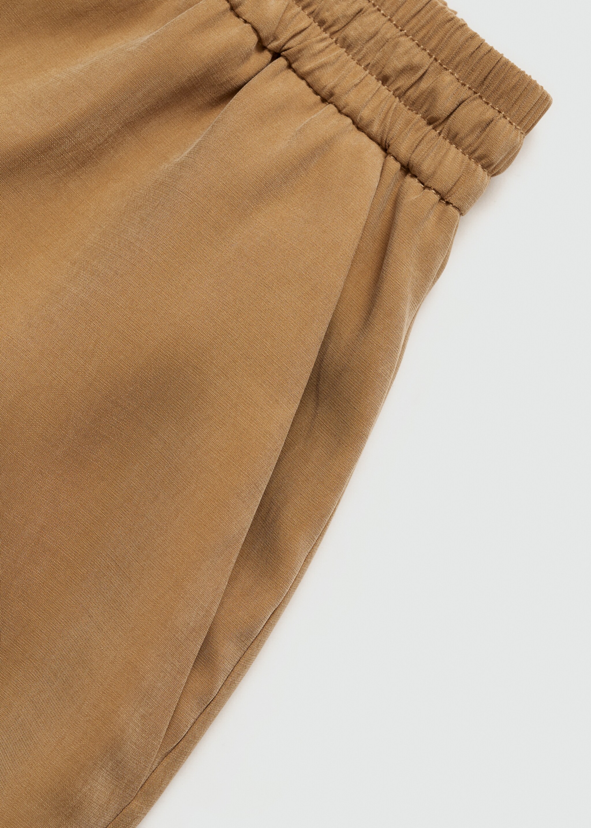 Modal shorts with bow - Details of the article 0, Medium Brown. Ref: 77094018-00.