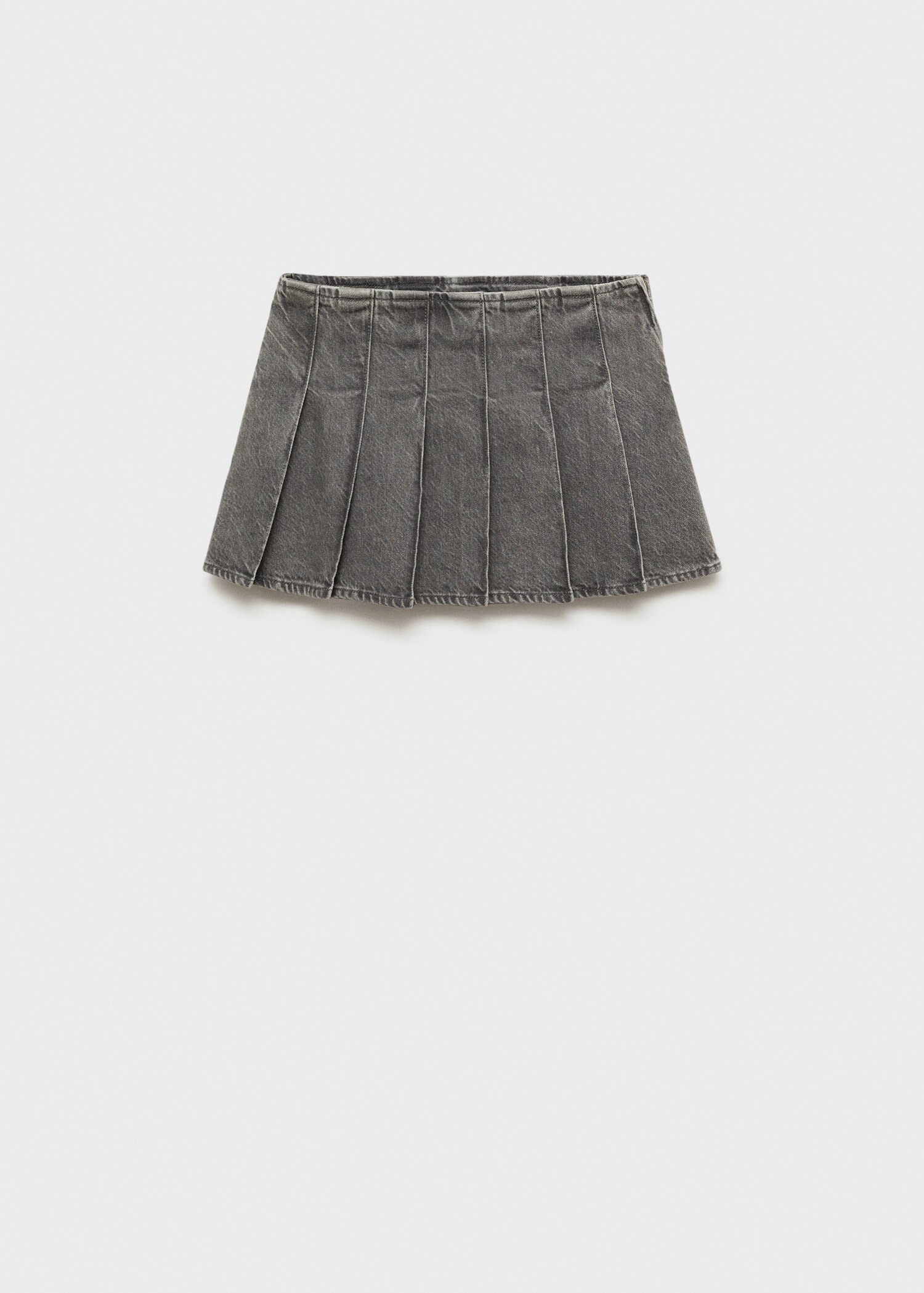Denim minirok met plooien - Artikel zonder model