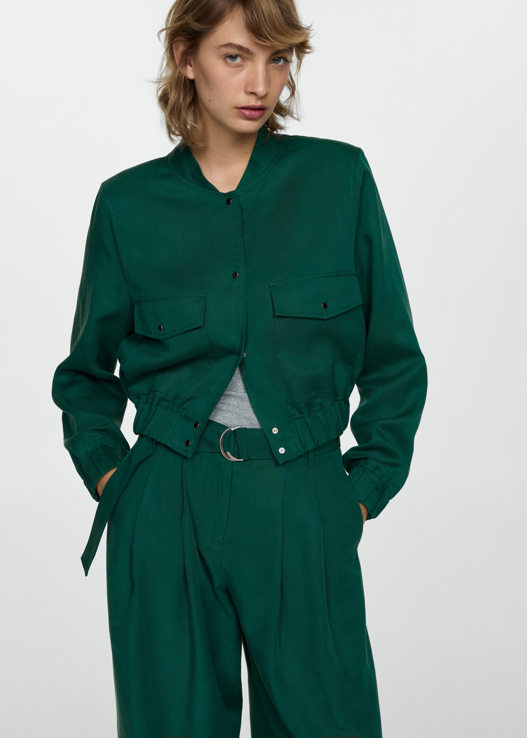 Lyocell jacket with pockets - Medium plane