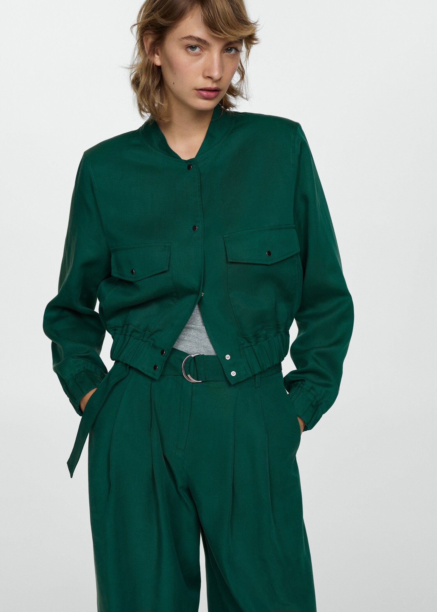 Lyocell jacket with pockets - Medium plane