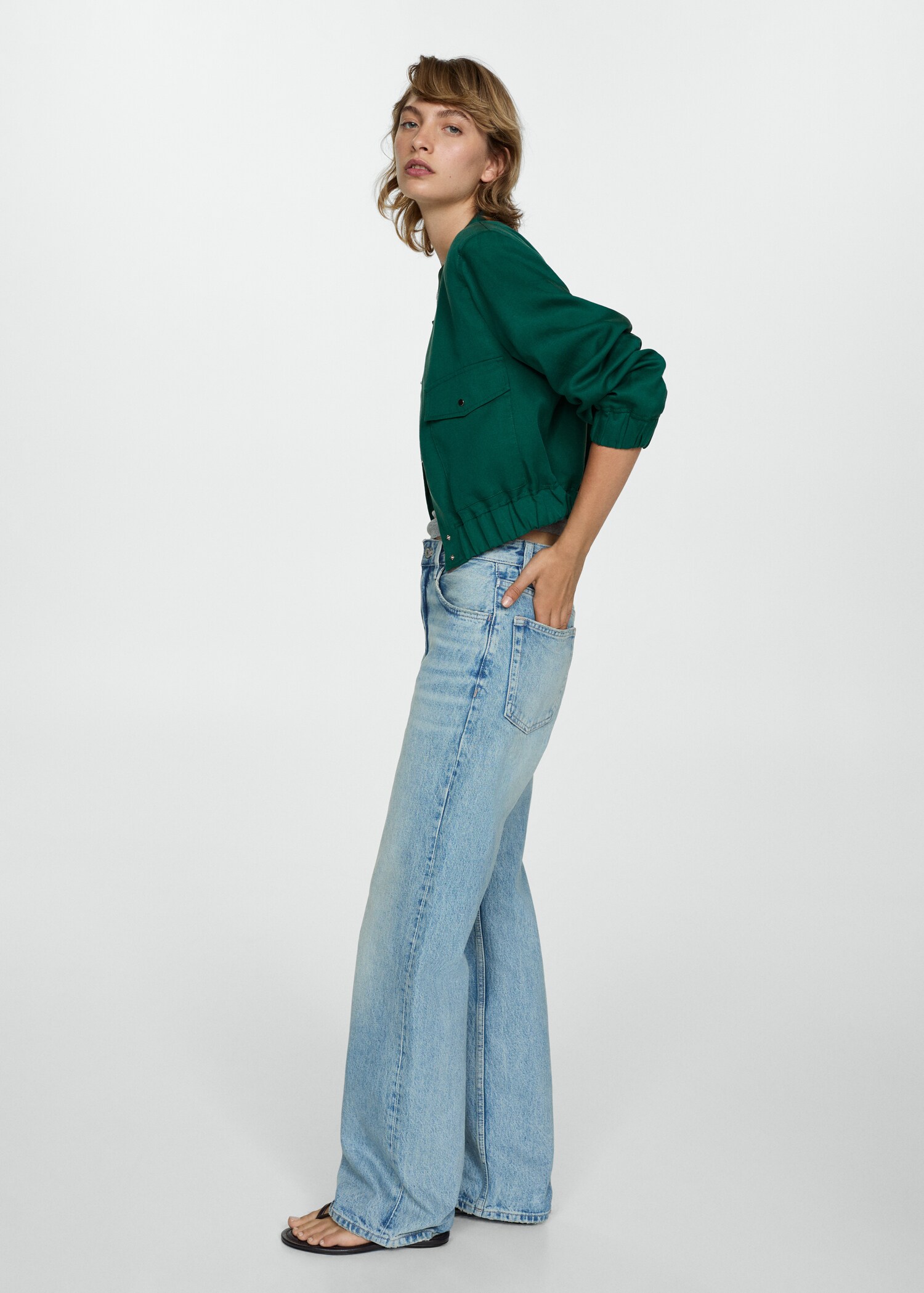 Lyocell jacket with pockets - Details of the article 2