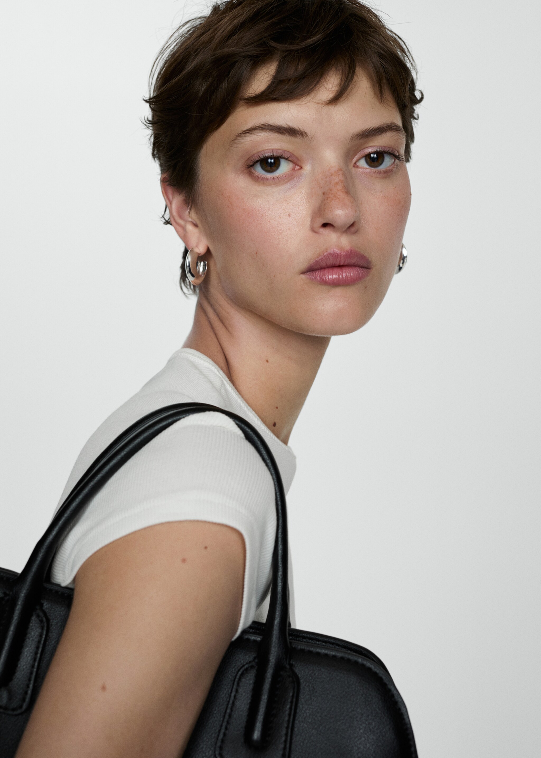 T-shirt manches courtes maille - Détail de l'article 1, Blanc. Ref: 77094026-00.