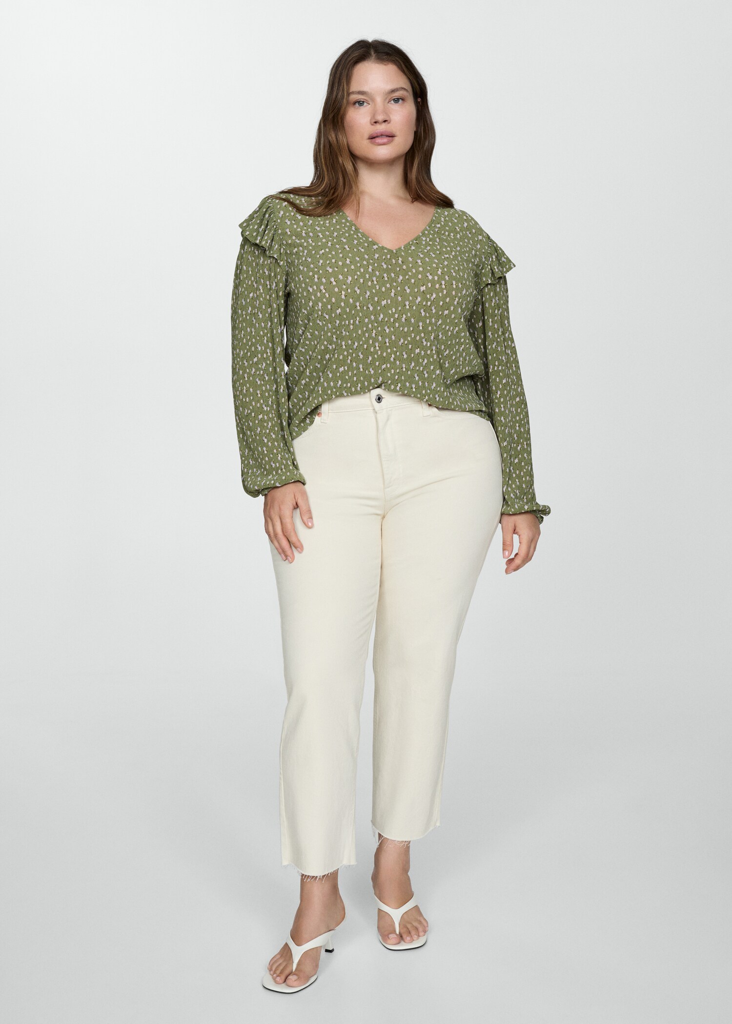 Ruffles printed blouse - Details of the article 3