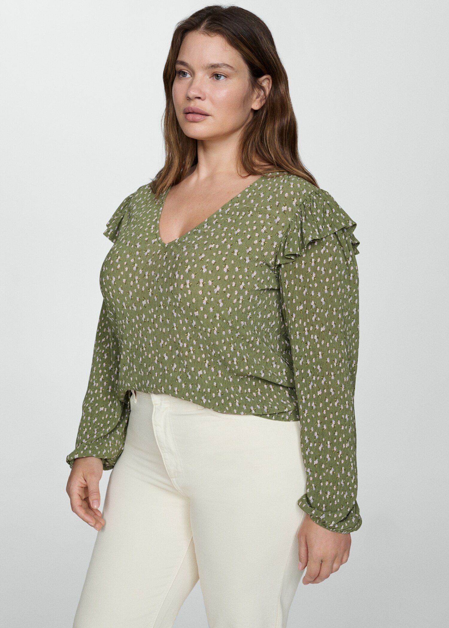 Ruffles printed blouse - Details of the article 5
