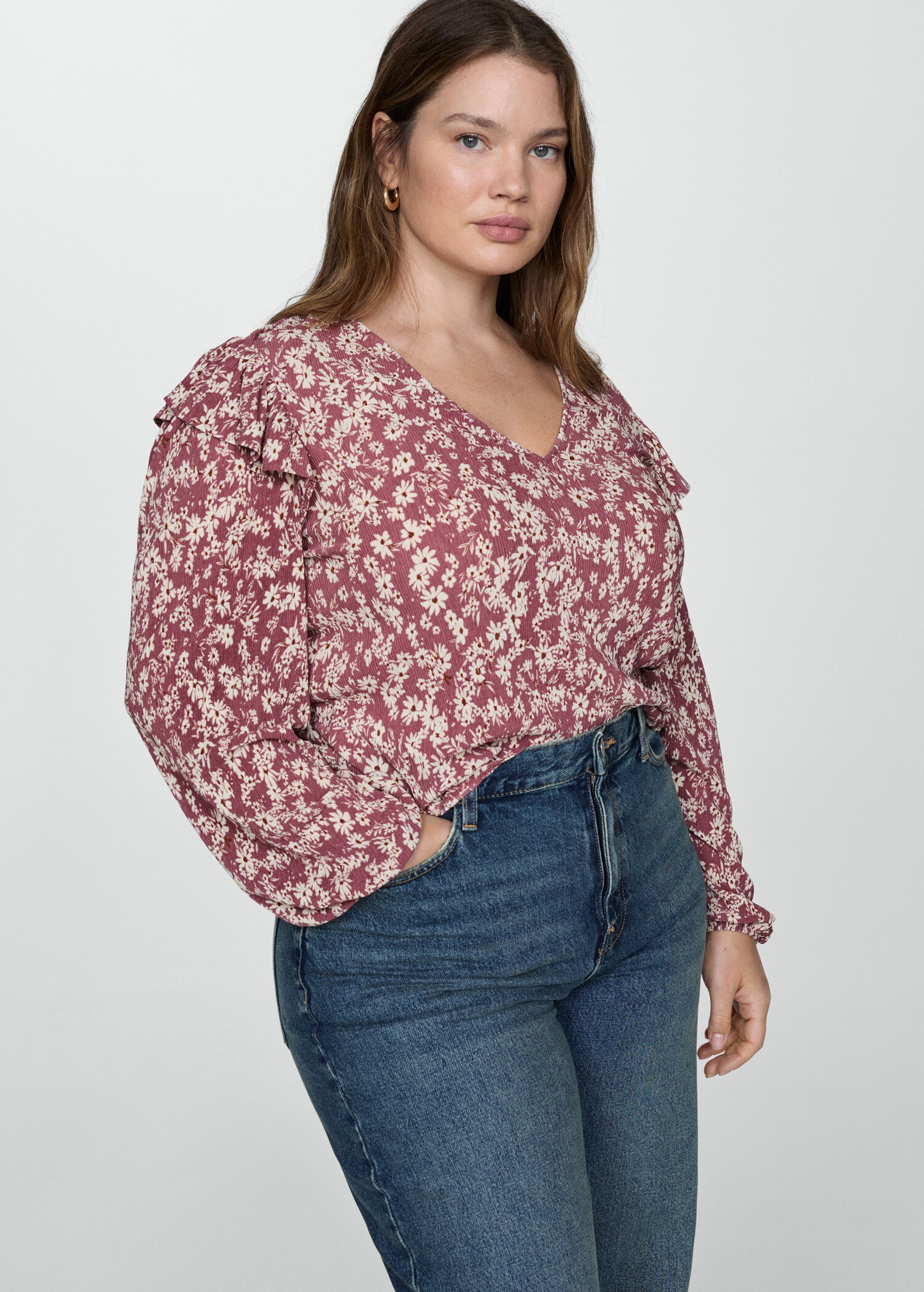 Ruffles printed blouse - Details of the article 5