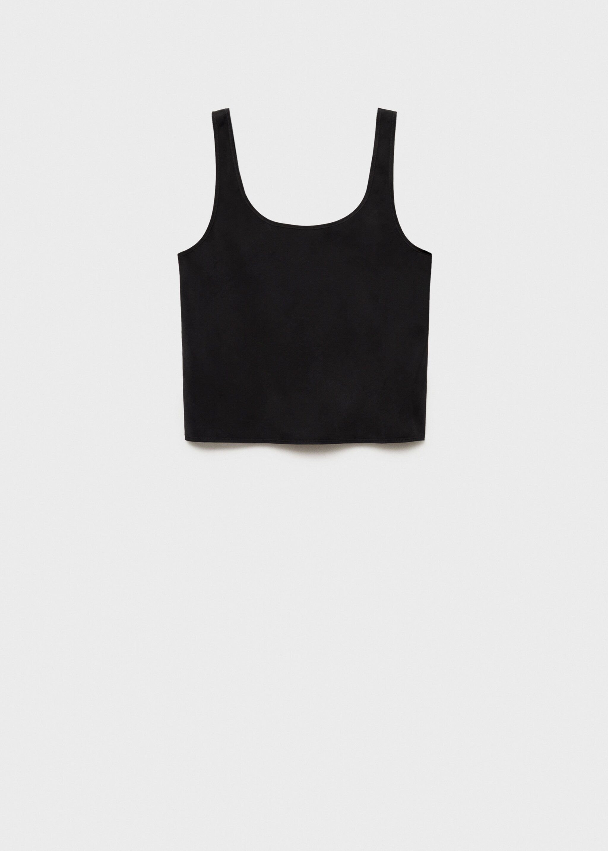 Trägertop aus Cupro - Artikel ohne Model, Schwarz. Ref: 77094028-00.