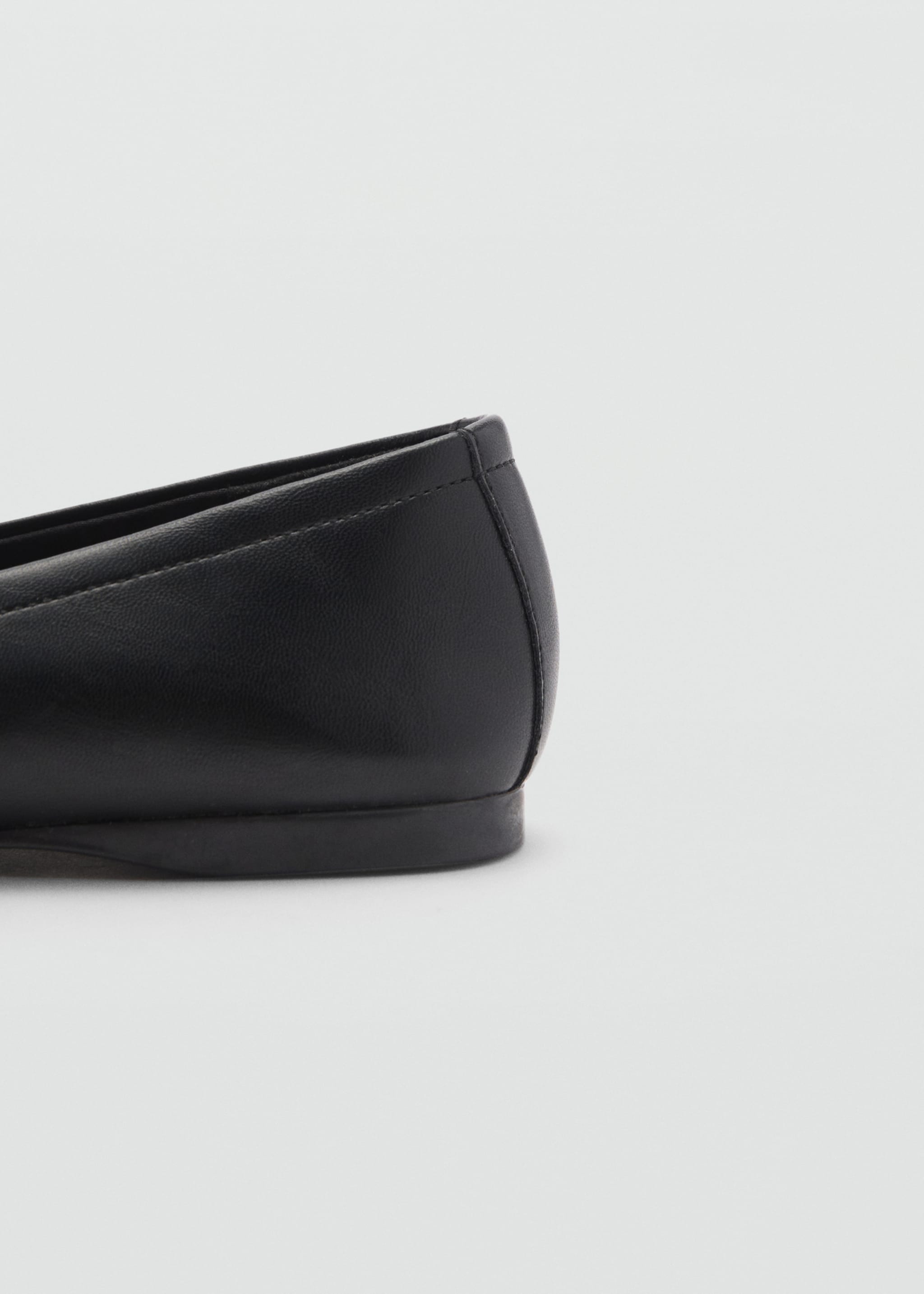 Studded ballet flats with straps - Details of the article 1, Black. Ref: 77094037-00.