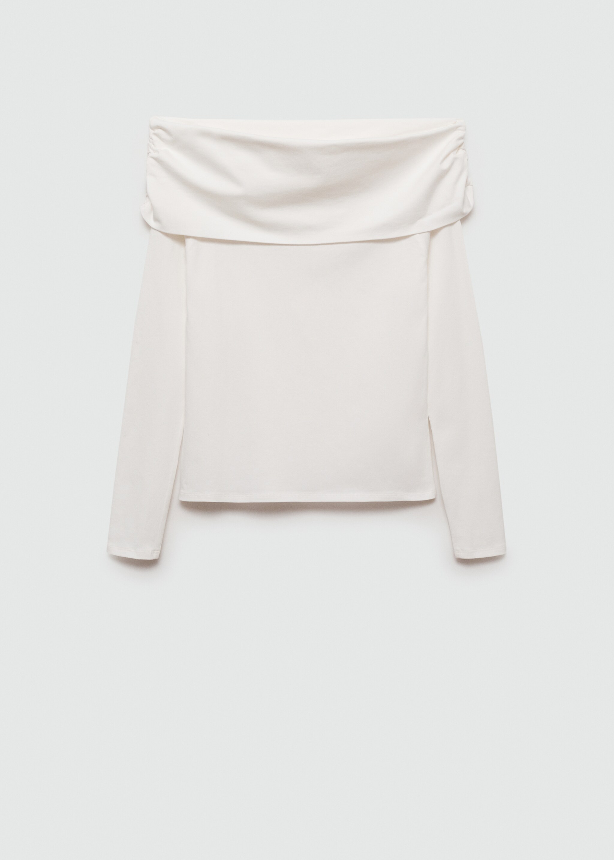 Off-shoulder T-shirt - Article without model, Off White. Ref: 77094040-00.