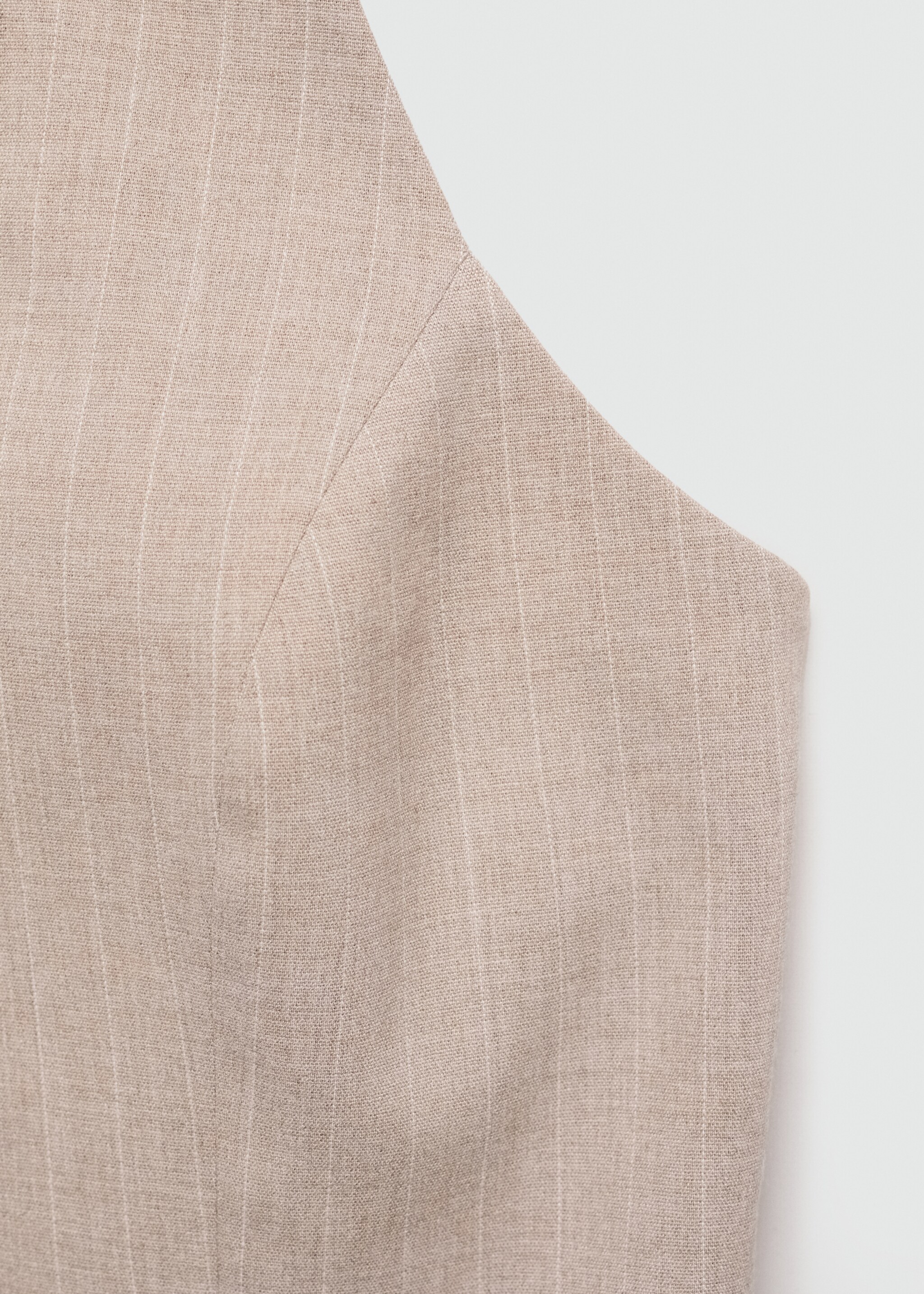 Pinstripe halter-neck waistcoat - Details of the article 0, Beige. Ref: 77094041-00.