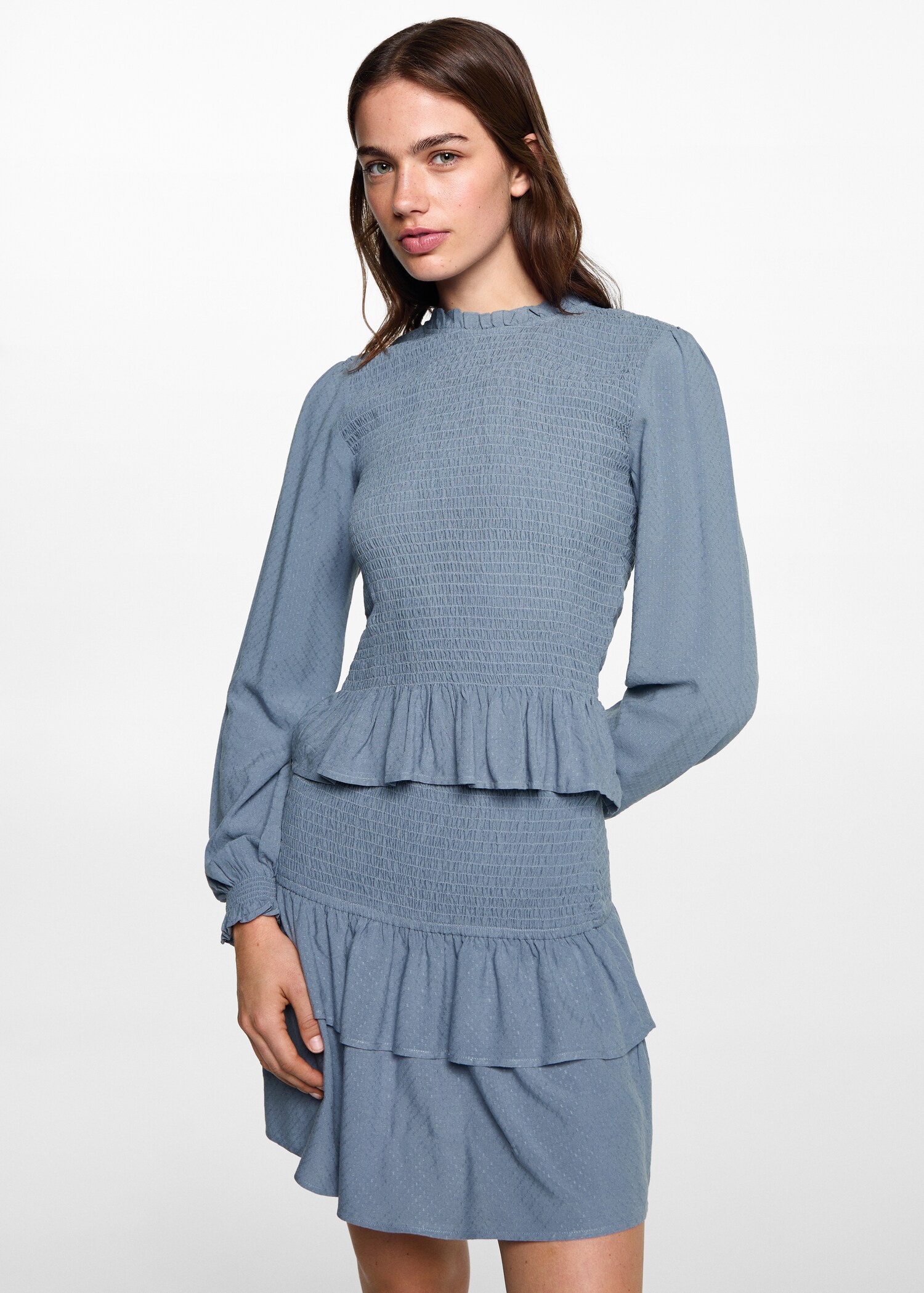 Gathered skirt with ruffles - Medium plane