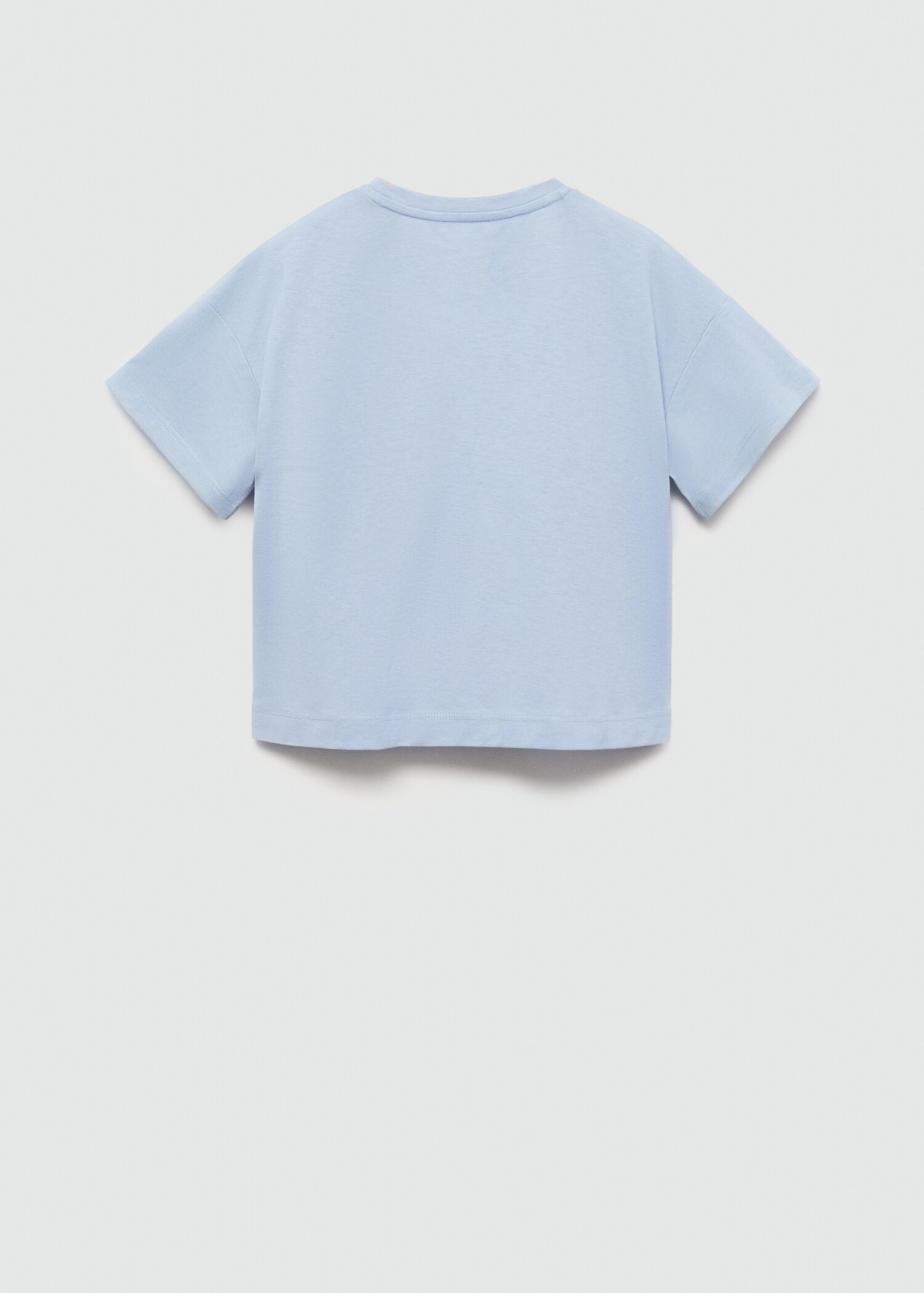 Katoenen T-shirt met borstzak - Achterkant van het artikel