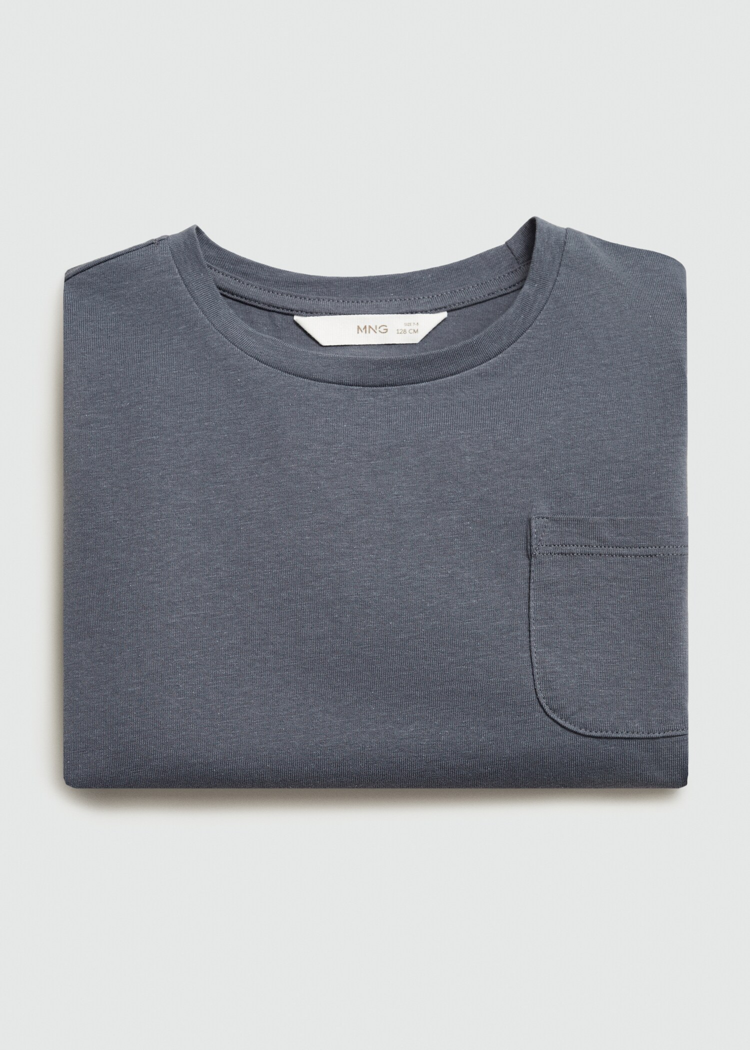 Katoenen T-shirt met borstzak - Detail van het artikel 0