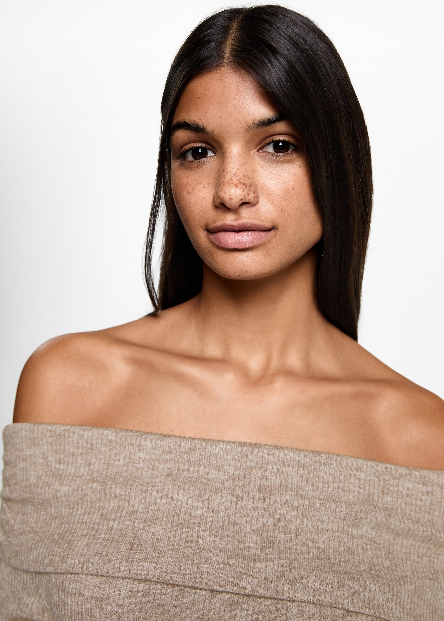Off-the-shoulder midi-dress - Details of the article 1
