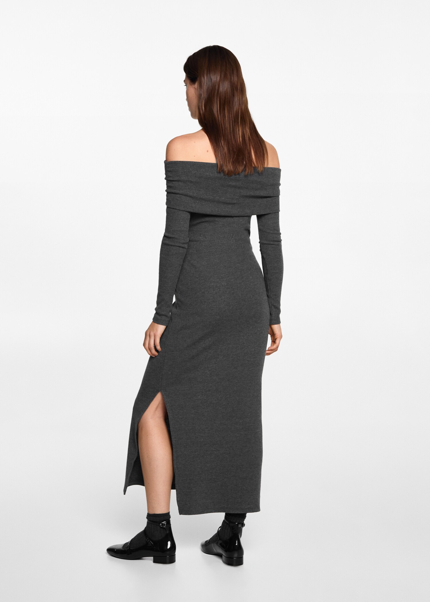Off-the-shoulder midi-dress - Reverse of the article