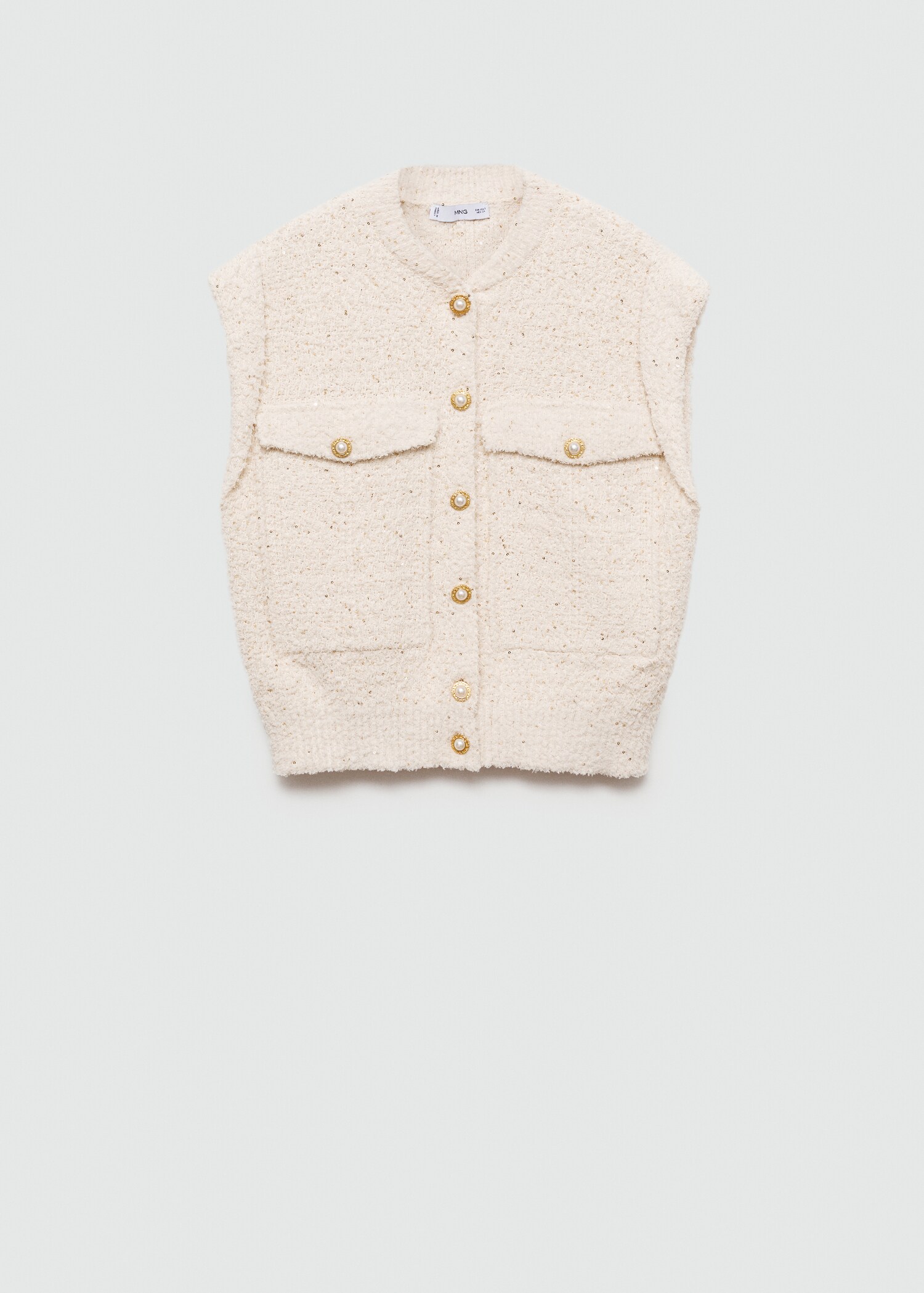 Sequin knitted waistcoat - Article without model