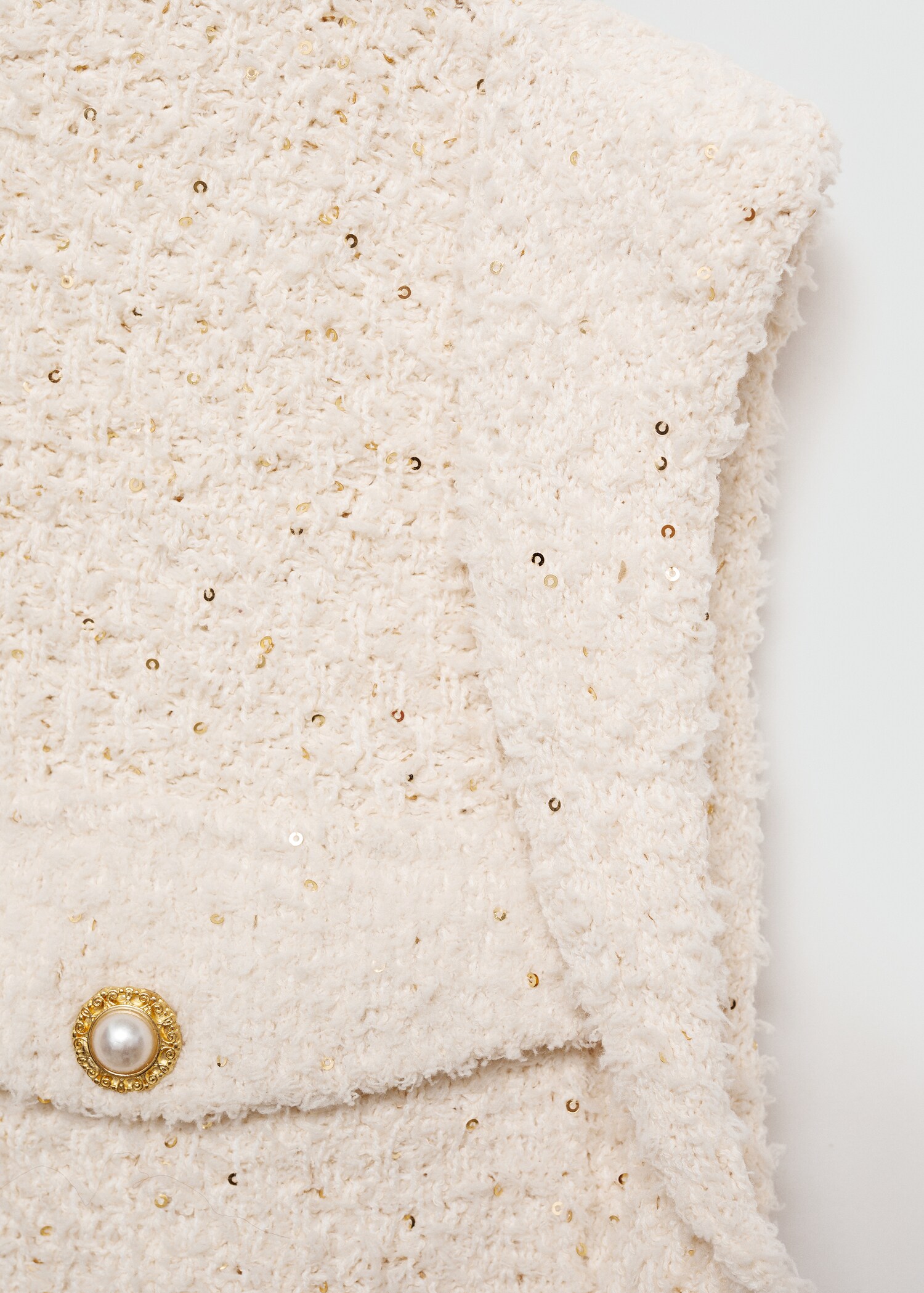 Sequin knitted waistcoat - Details of the article 0
