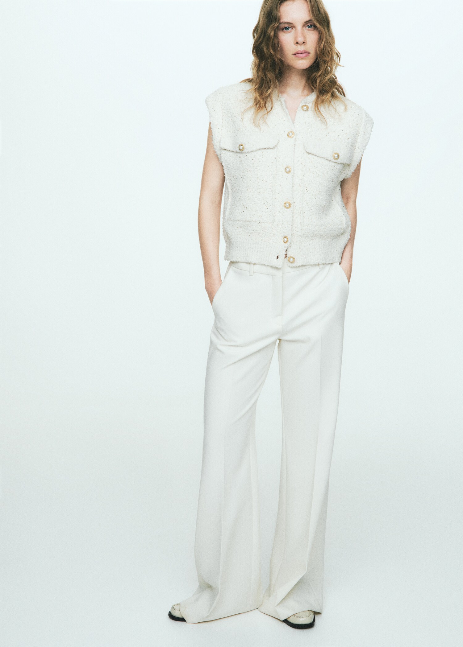 Sequin knitted waistcoat - Details of the article 7