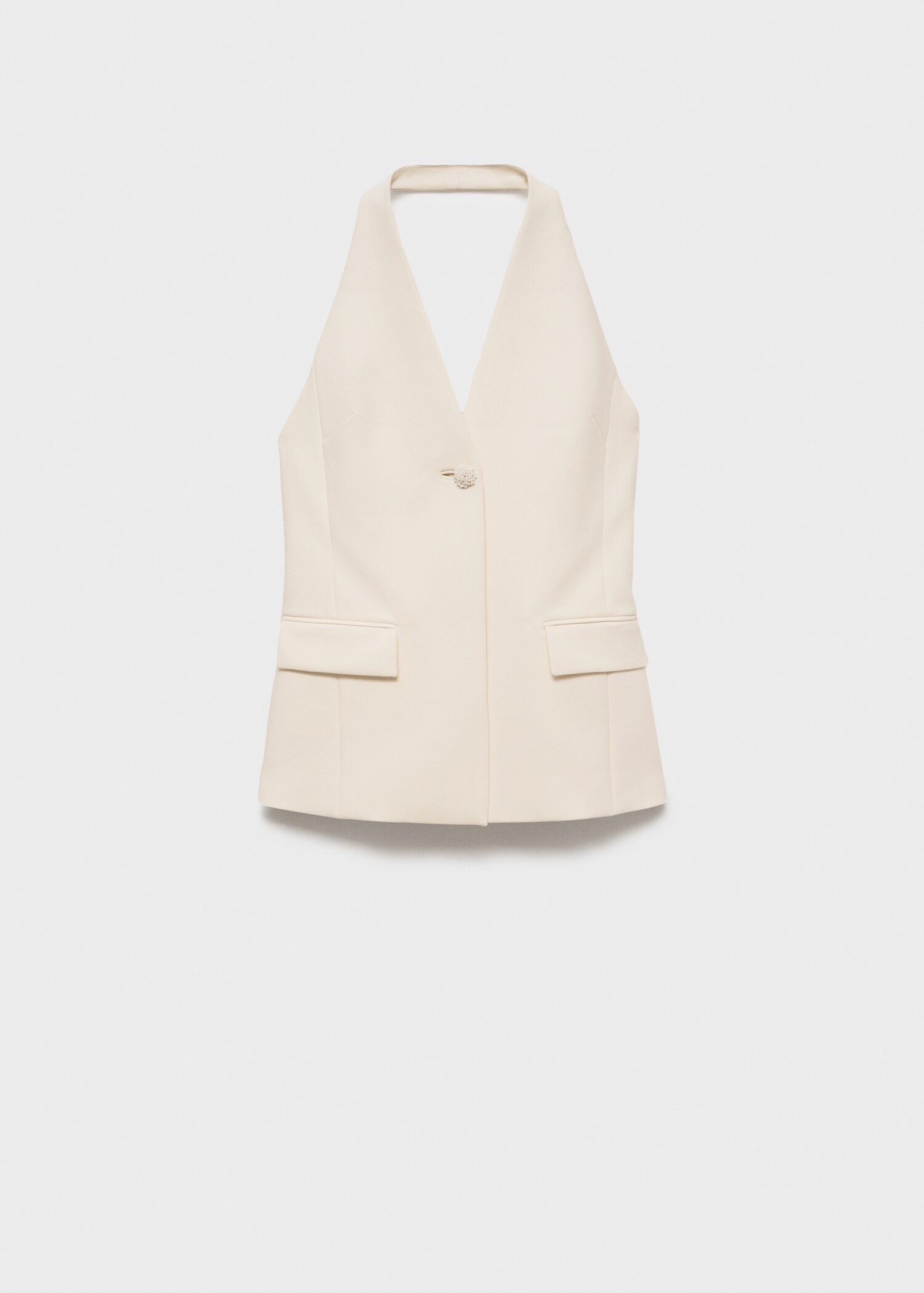 Gilet collo halter bottone gioiello - Articolo senza modello