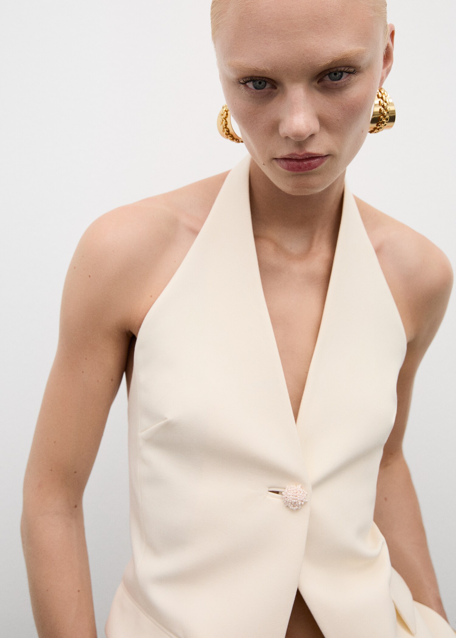 Gilet collo halter bottone gioiello - Dettaglio dell'articolo 1
