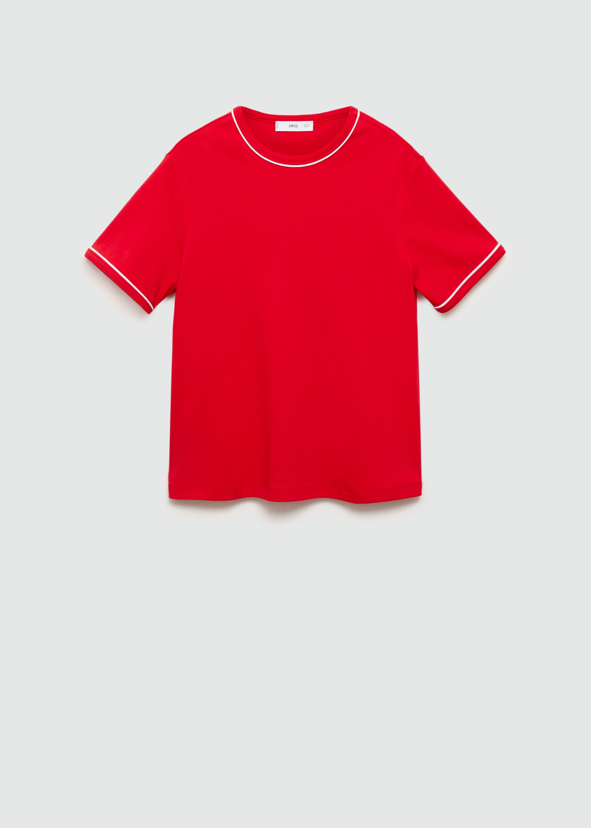 Cotton t-shirt with contrasting trim - Article without model