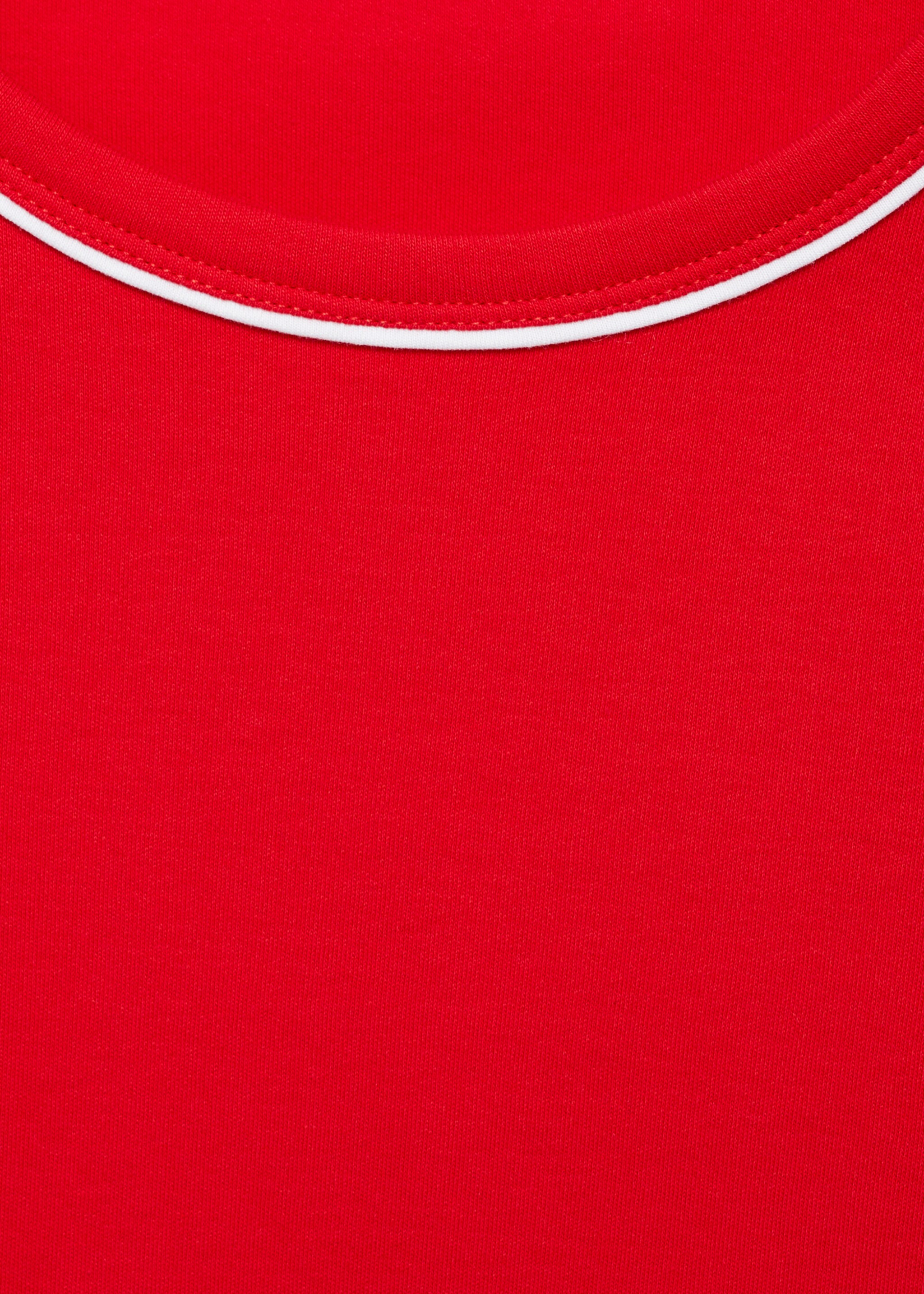 Cotton t-shirt with contrasting trim - Details of the article 8