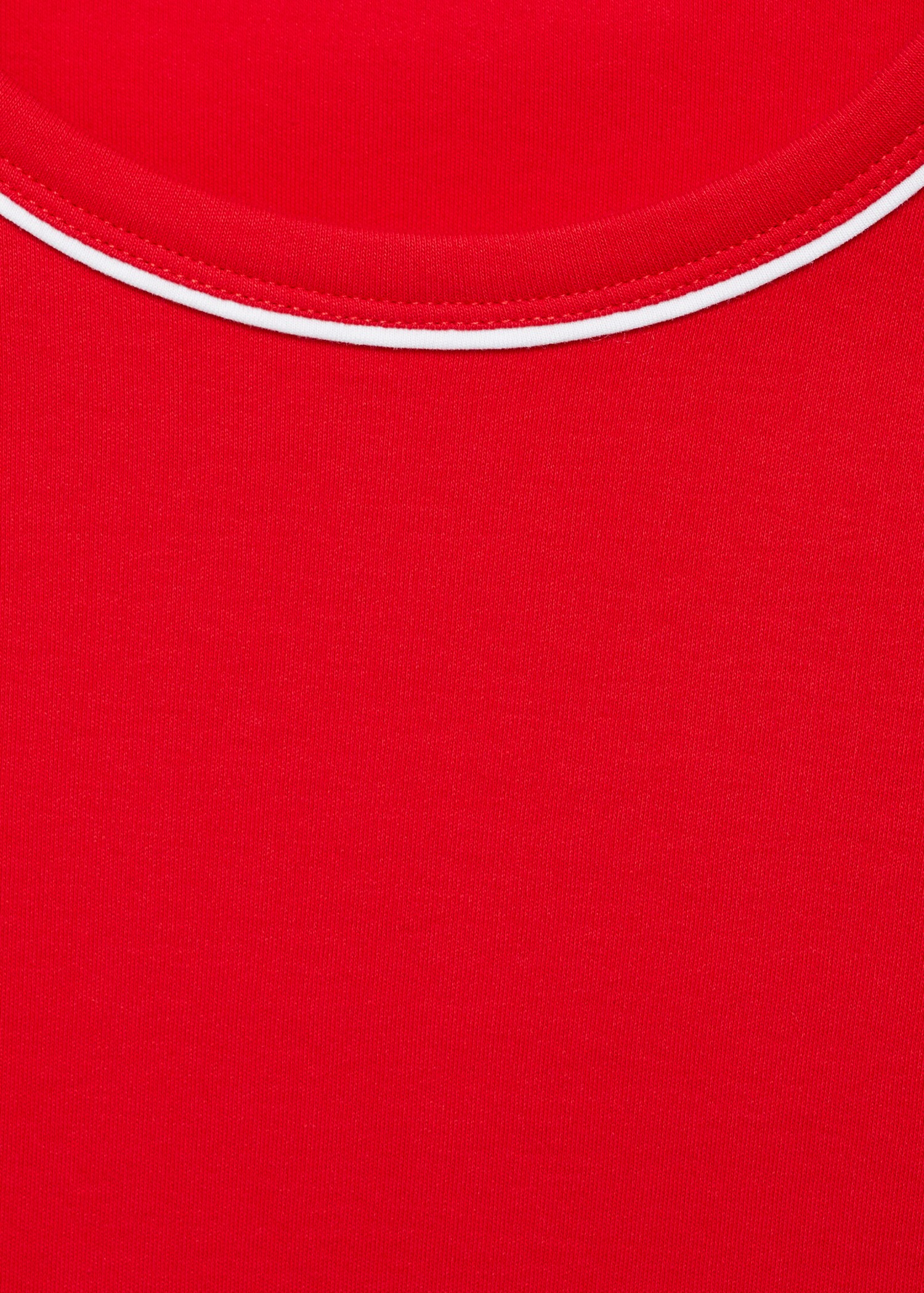 Cotton t-shirt with contrasting trim - Details of the article 8