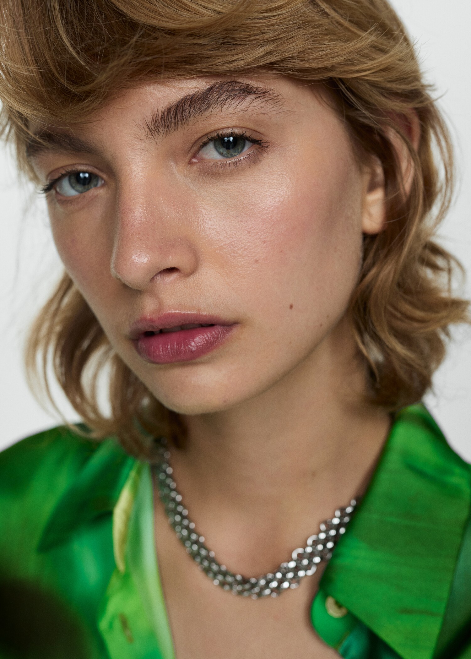 Satin print shirt - Details of the article 1