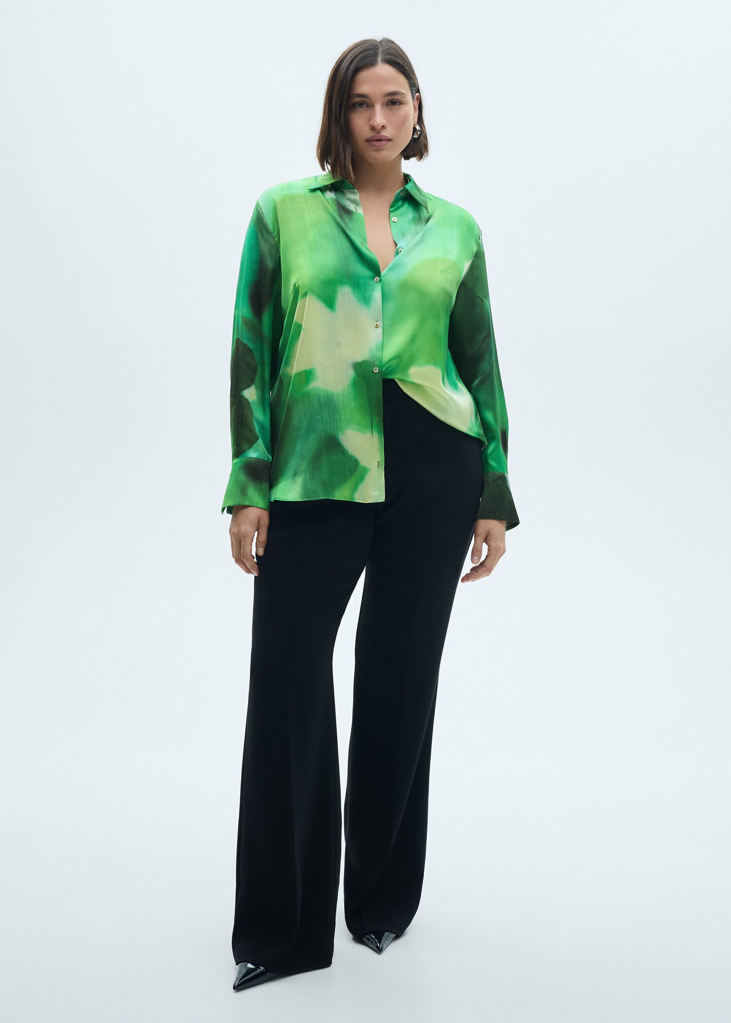 Satin print shirt - Details of the article 3