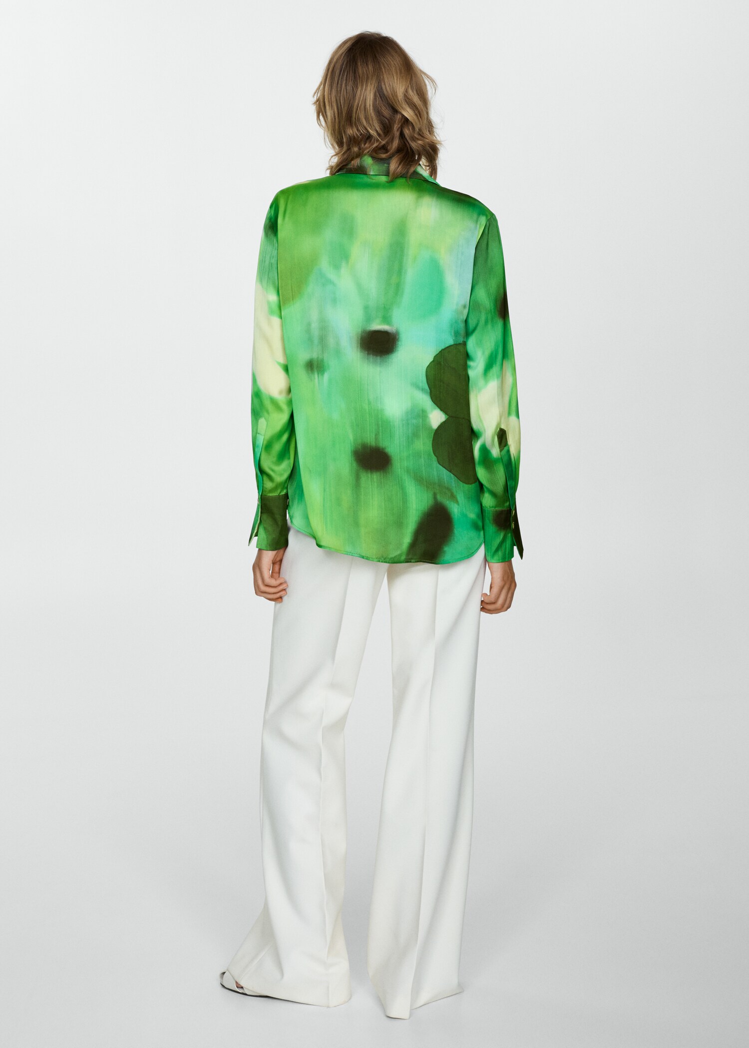 Satin print shirt - Reverse of the article