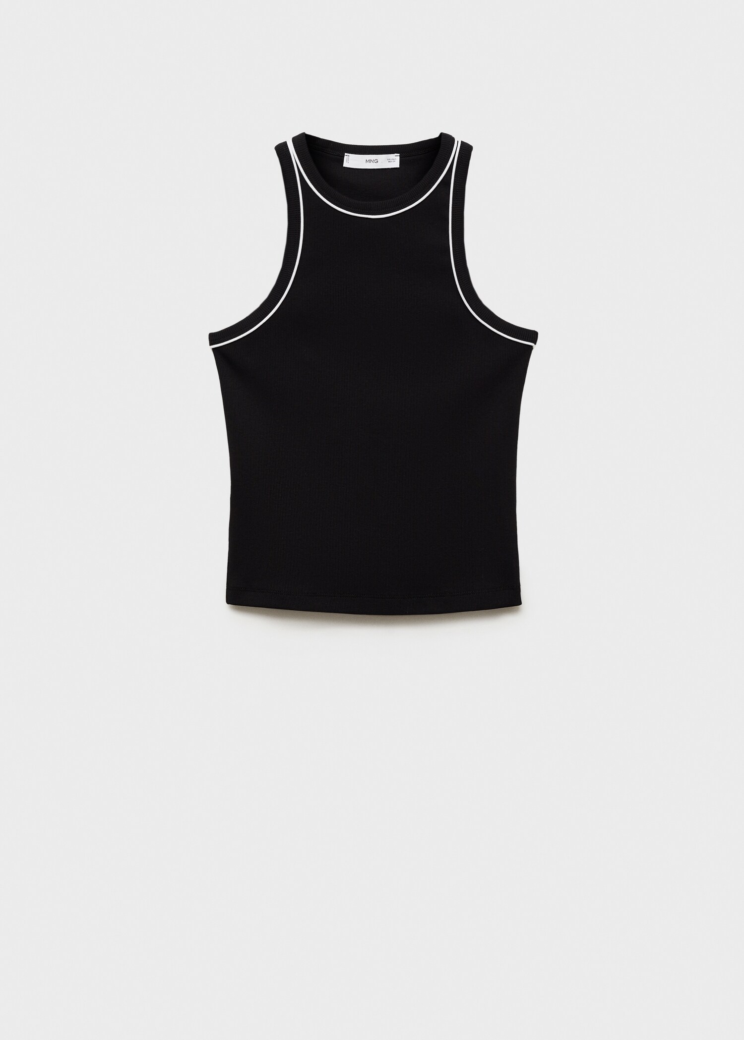 Cotton top with contrasting piping - Article without model