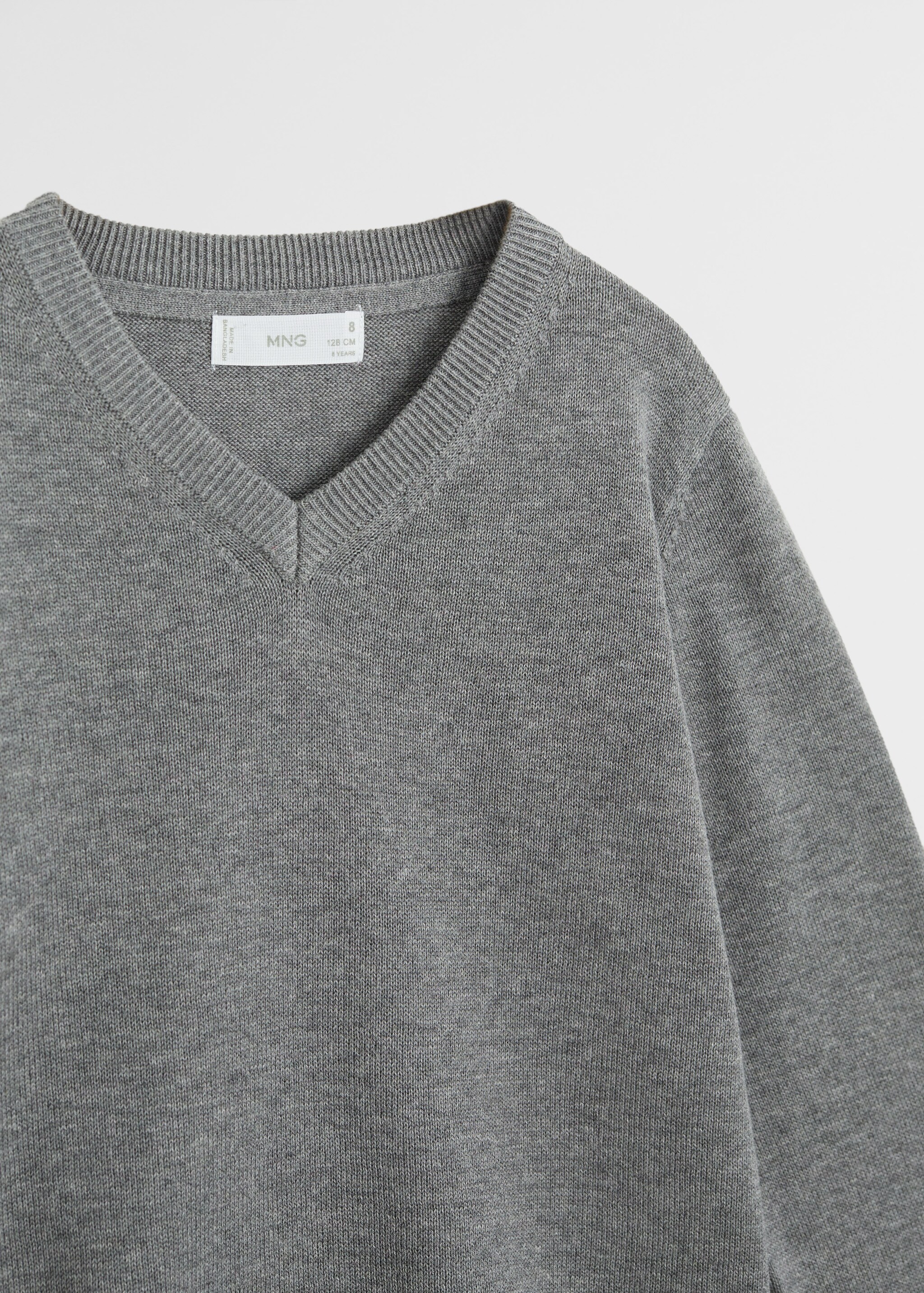 Jersey cuello pico algodón orgánico - Detalle del artículo 8